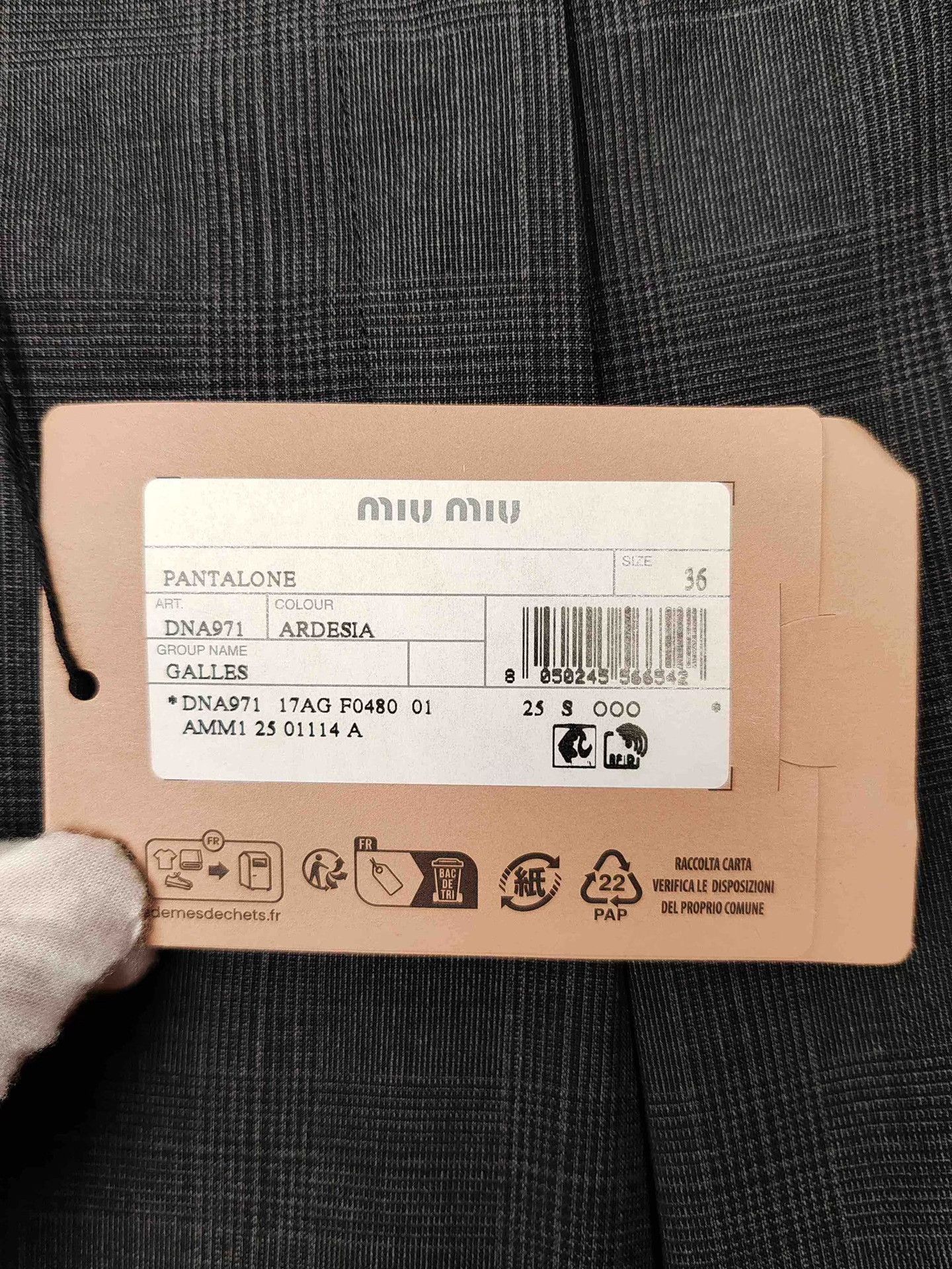 Miu Miu Miu Miu Check Virgin Wool Pants Size IT 36 Size 25" / US 0 / IT 36 - 5 Thumbnail