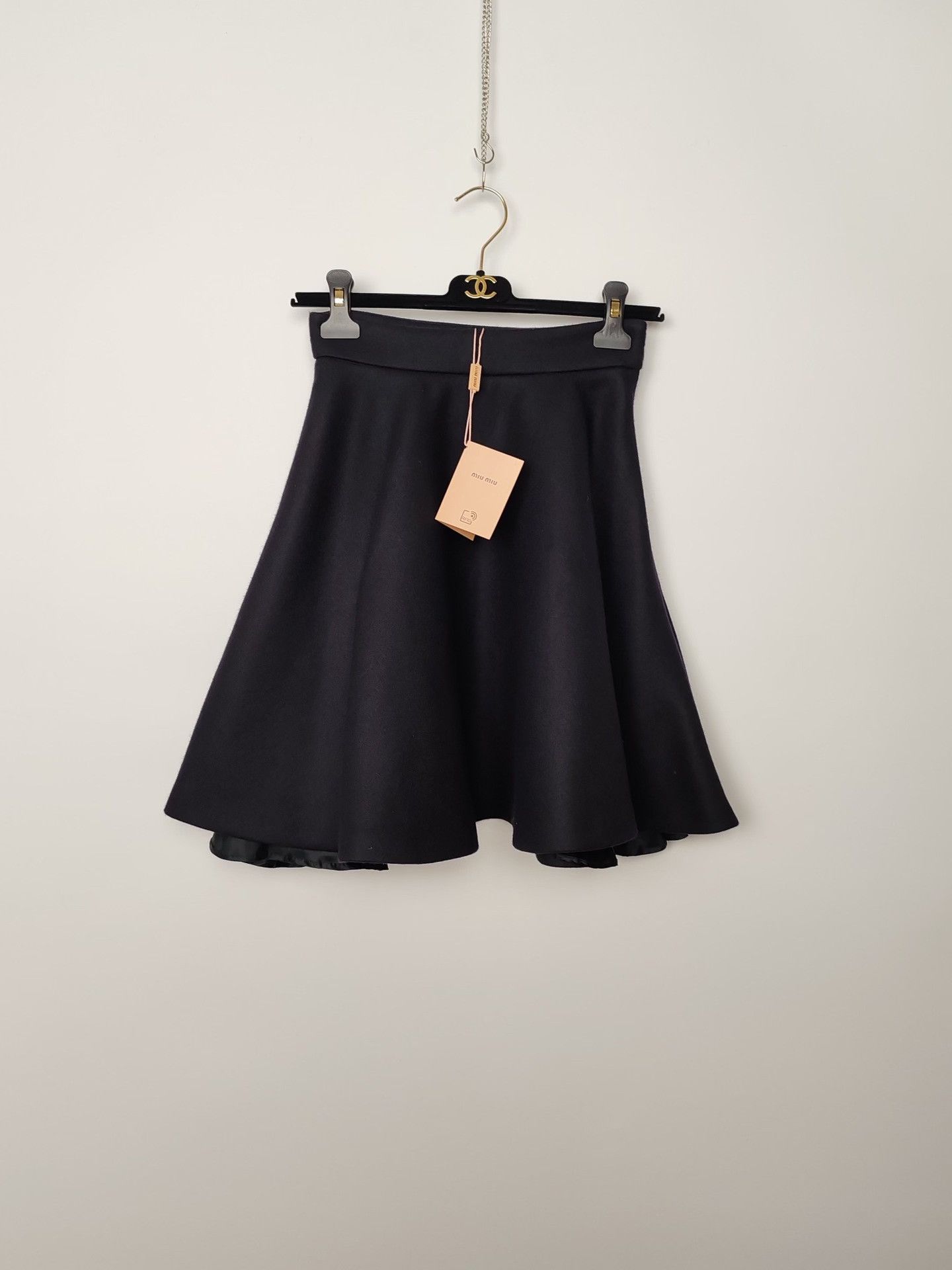 Miu Miu Miu Miu Wool Mini Skirt Size 36 Size 25" / US 0 / IT 36 - 2 Thumbnail