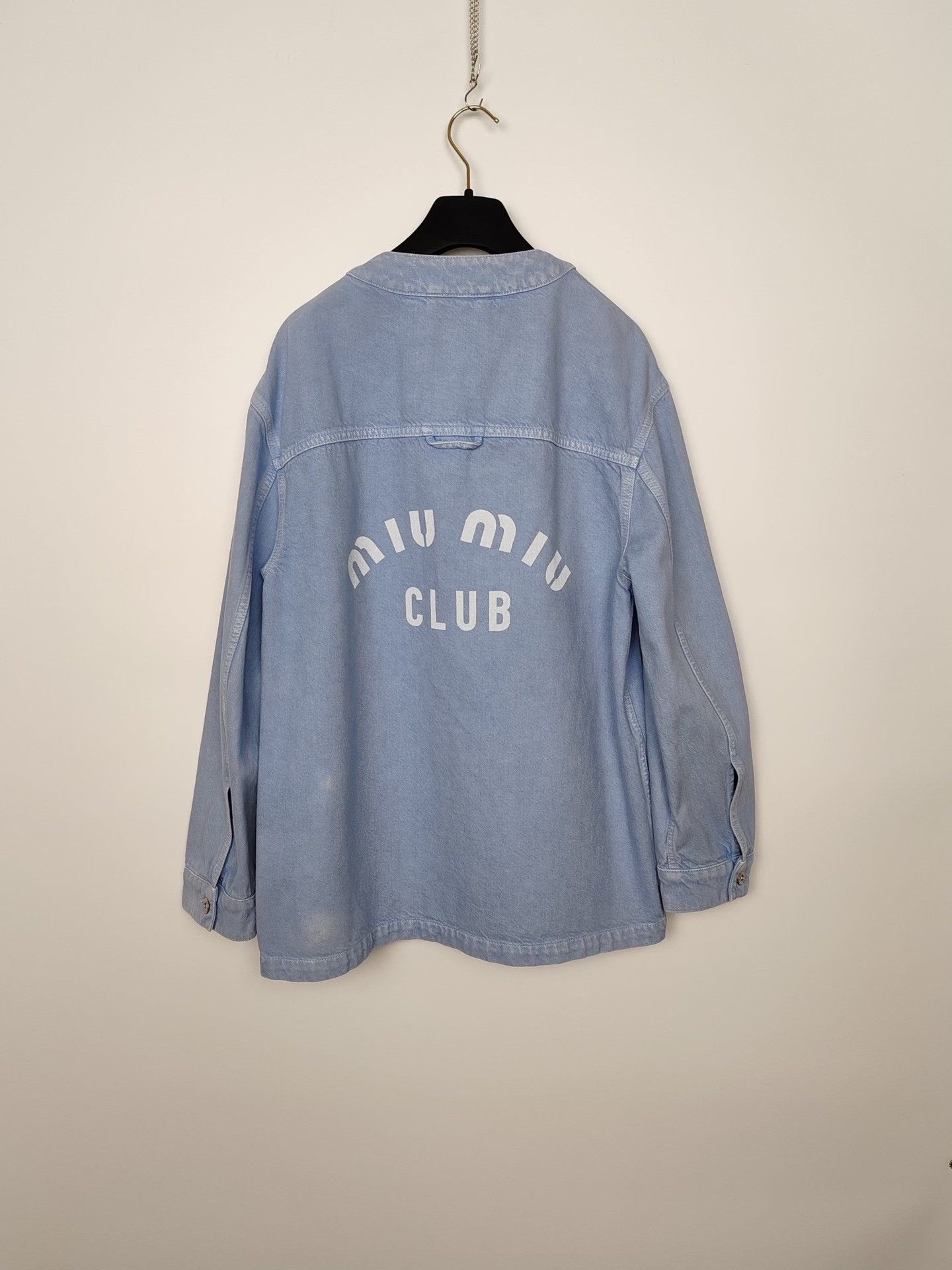 Miu Miu Miu Miu Club Logo Denim Jacket Size IT 36 Size XS / US 0-2 / IT 36-38 - 3 Thumbnail