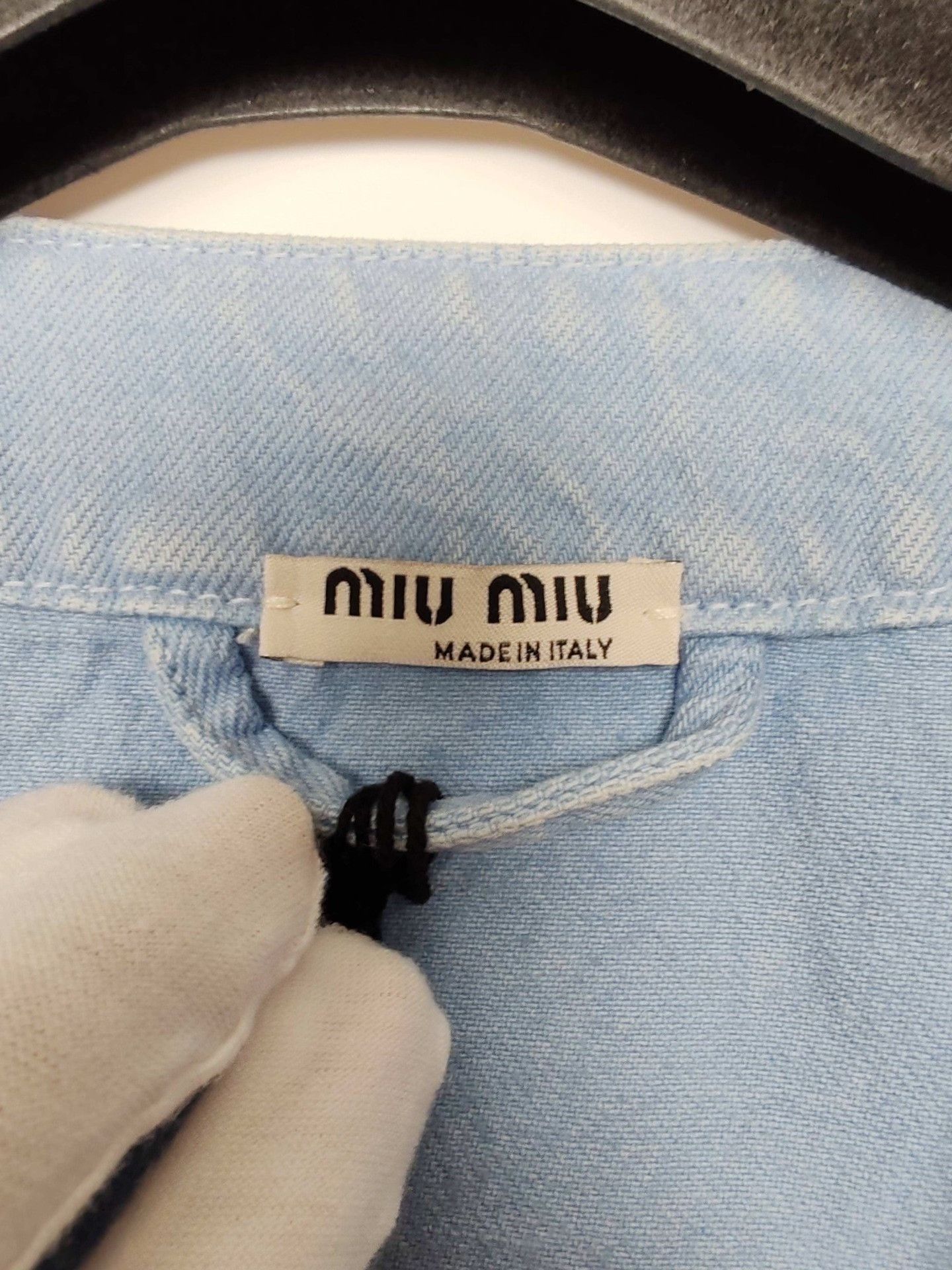 Miu Miu Miu Miu Club Logo Denim Jacket Size IT 36 Size XS / US 0-2 / IT 36-38 - 4 Thumbnail