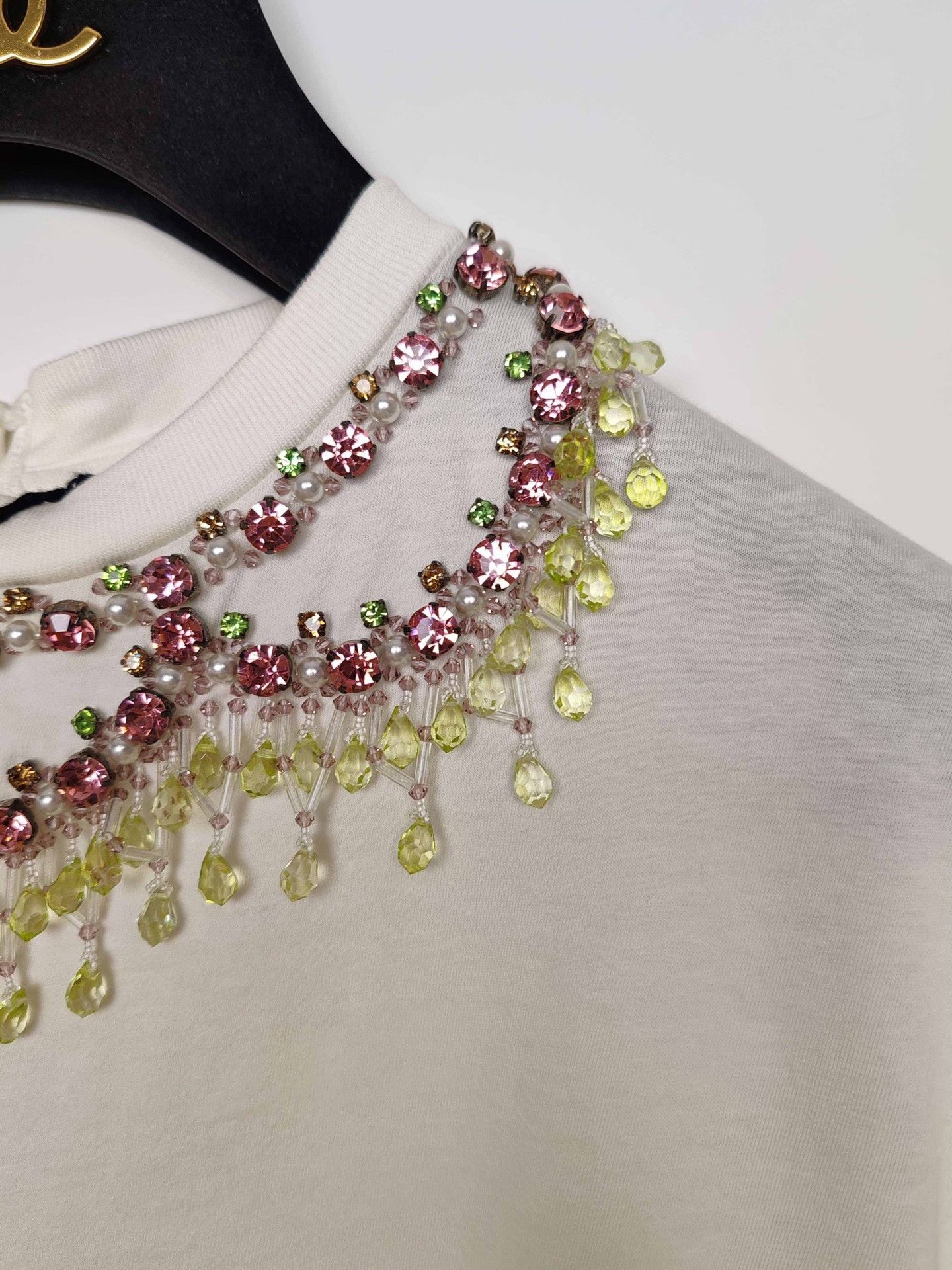 Miu Miu Miu Miu Crystal Embellished T-Shirt Size S Size S / US 4 / IT 40 - 6 Thumbnail