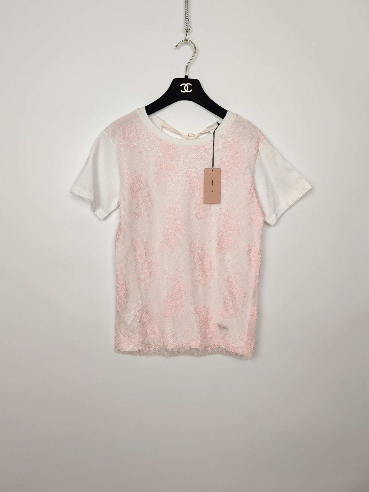 Miu Miu Miu Miu Floral Lace Short Sleeve T-Shirt Size S Size S / US 4 / IT 40 - 2 Thumbnail