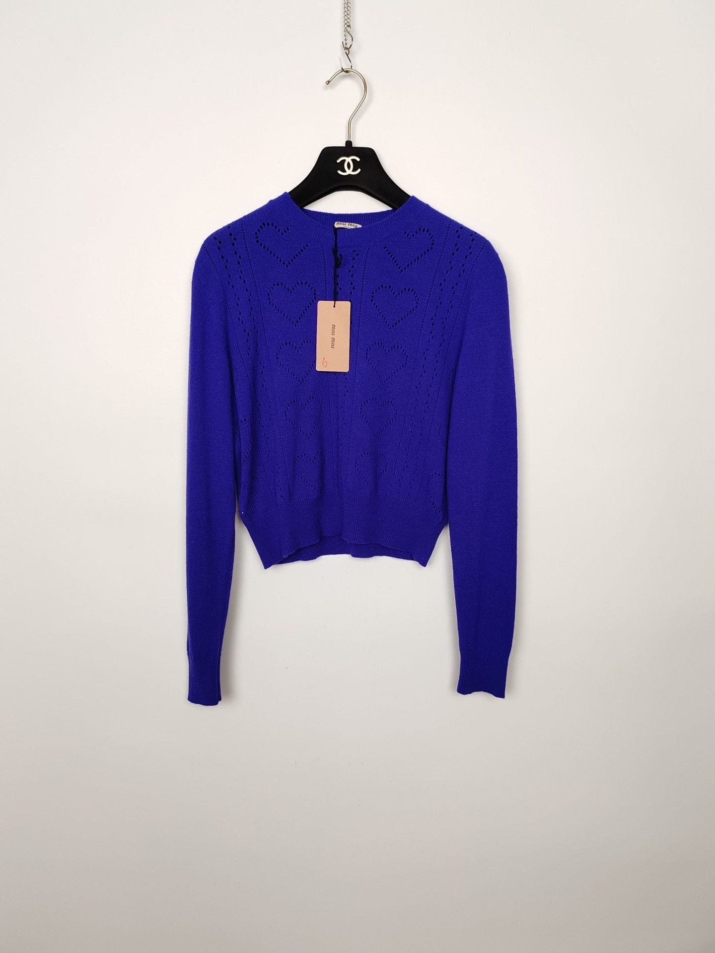 Miu Miu Miu Miu Heart Pattern Sweater Size 36 Size XS / US 0-2 / IT 36-38 - 2 Thumbnail