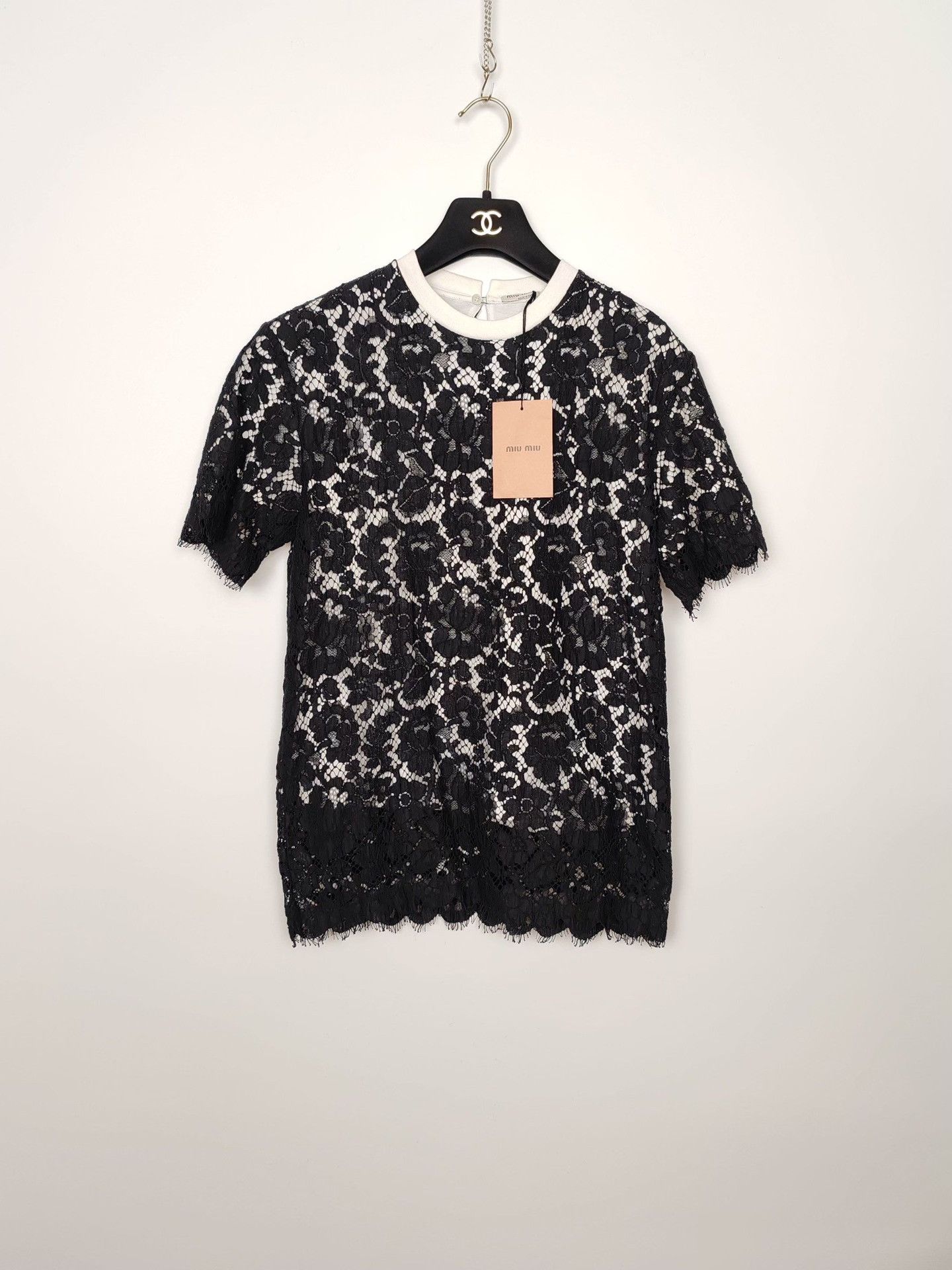 Miu Miu Miu Miu Black Lace Blouse Size S Size S / US 4 / IT 40 - 2 Thumbnail