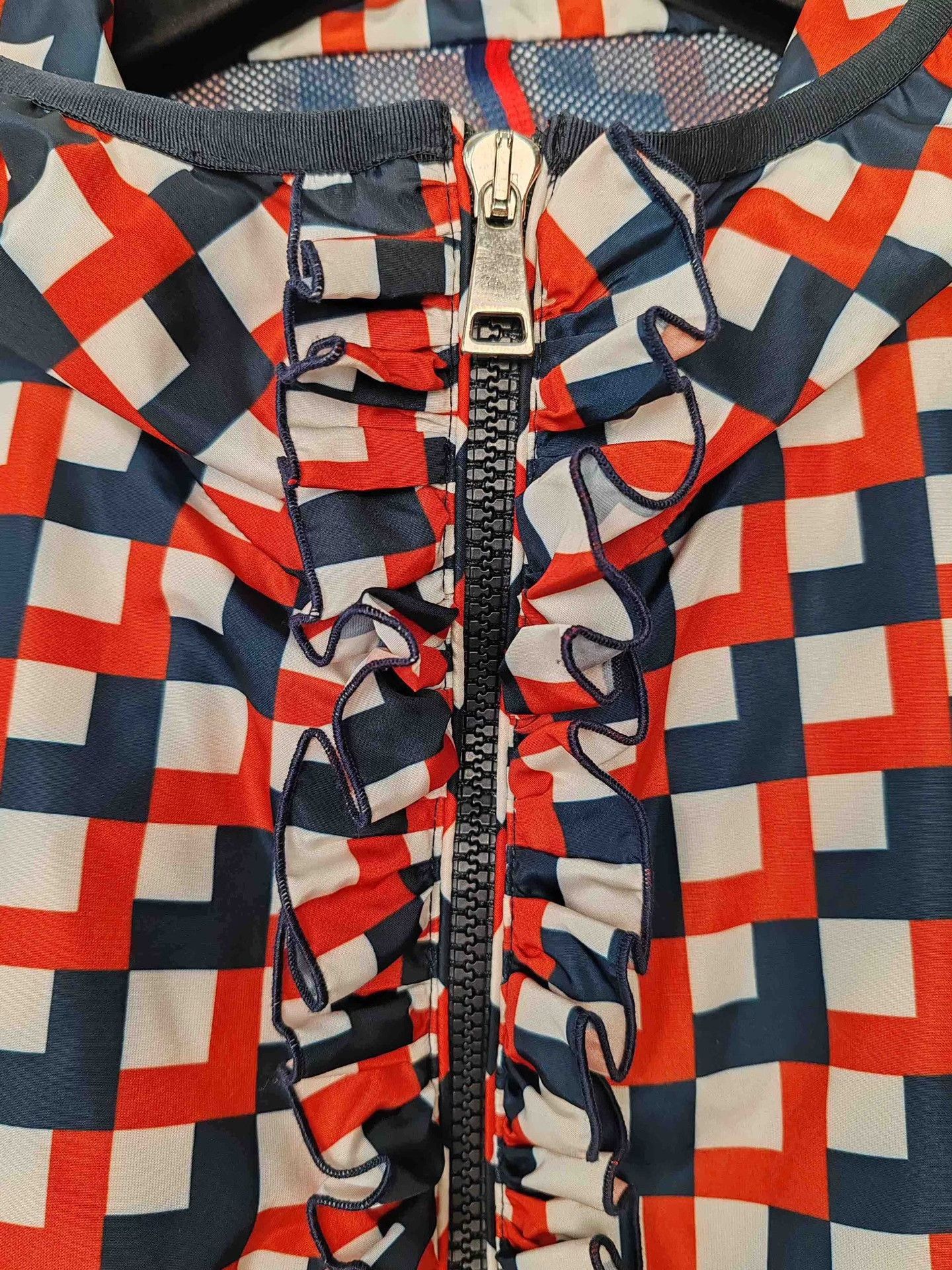 Moncler Moncler Checkered Ruffle Jacket Size L Size L / US 10 / IT 46 - 6 Thumbnail