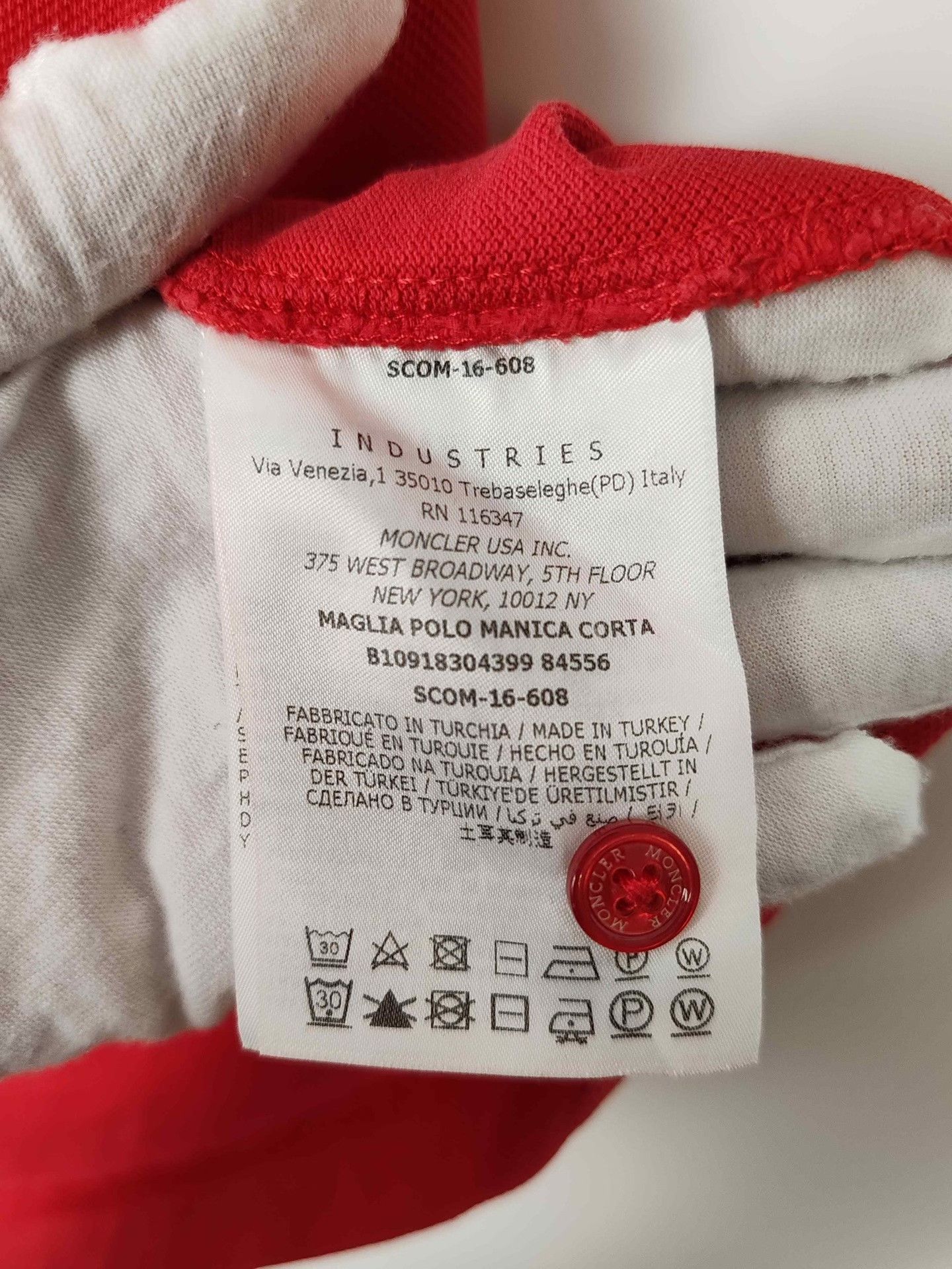 Moncler Moncler Logo Polo Shirt Size L Size US L / EU 52-54 / 3 - 6 Thumbnail