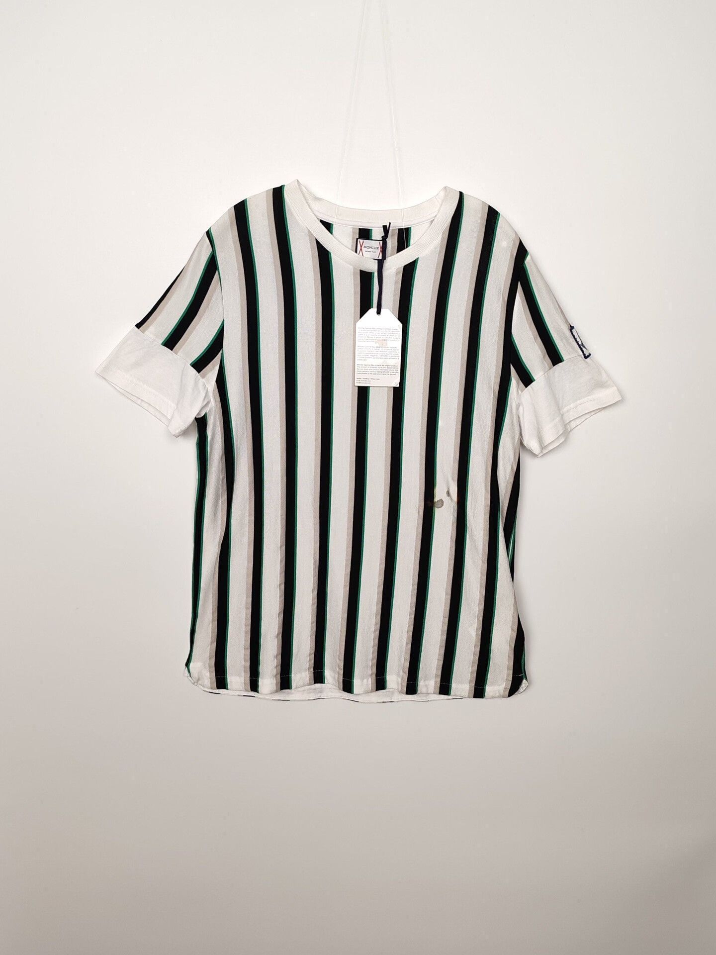 Moncler Gamme Bleu Moncler Gamme Bleu Striped T-Shirt Size XL Size US XL / EU 56 / 4 - 2 Thumbnail