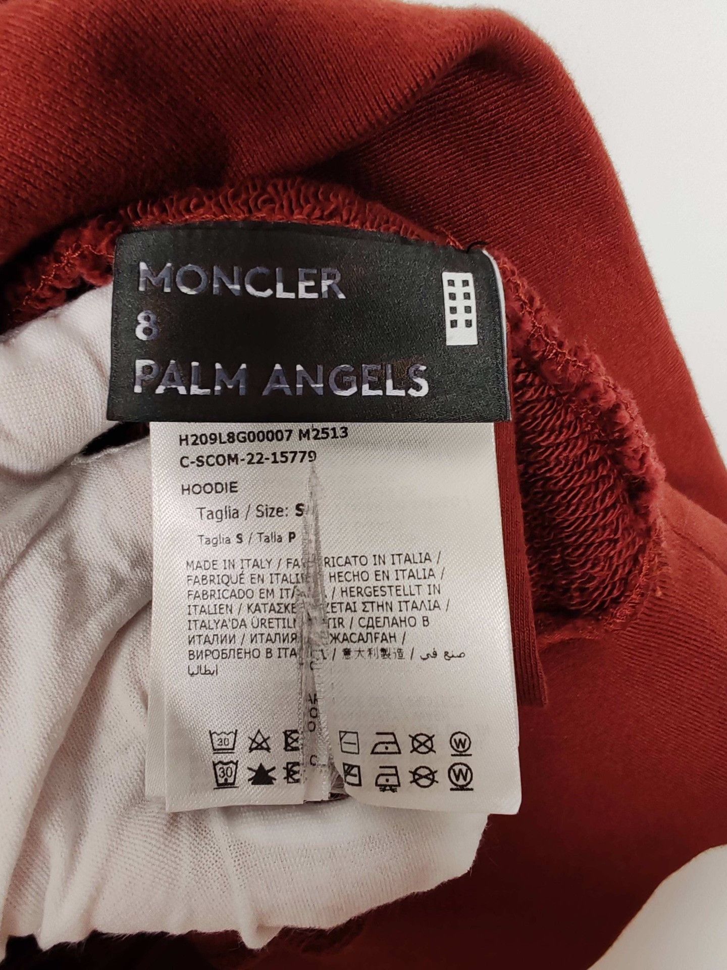 Moncler Moncler x Palm Angels Logo Hoodie Size S Size US S / EU 44-46 / 1 - 8 Thumbnail