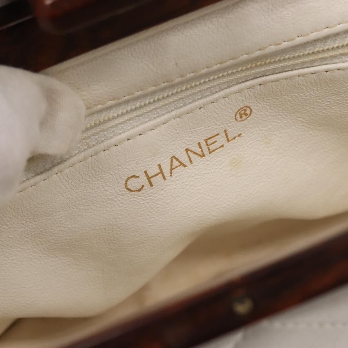 Chanel Chanel Wooden Frame Striped Leather Size ONE SIZE - 6 Thumbnail