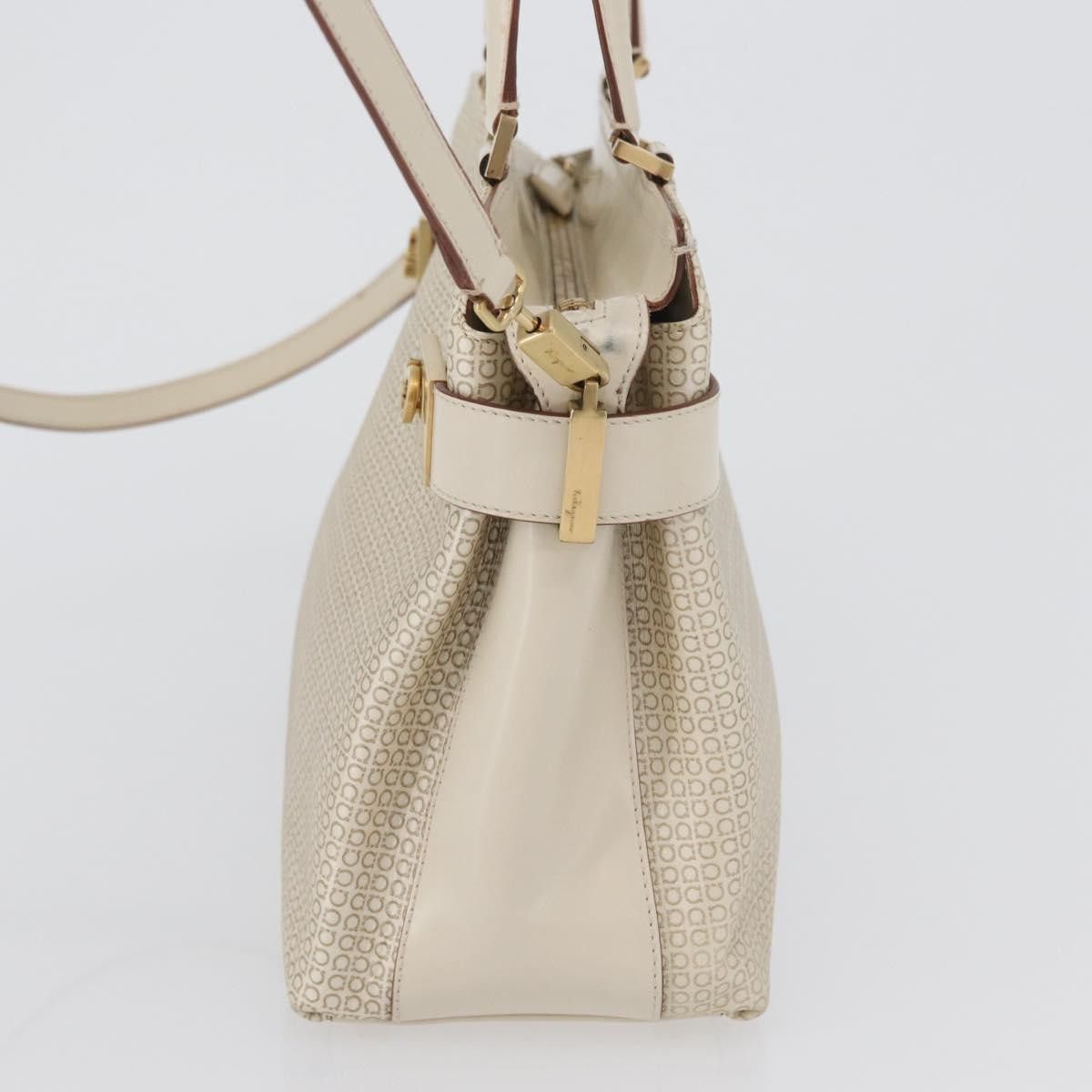 Salvatore Ferragamo Salvatore Ferragamo Double Gancini Side Buckle Tote Leather Size ONE SIZE - 3 Thumbnail