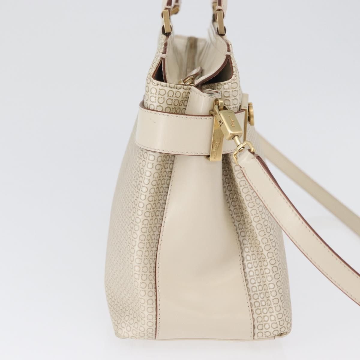 Salvatore Ferragamo Salvatore Ferragamo Double Gancini Side Buckle Tote Leather Size ONE SIZE - 4 Thumbnail