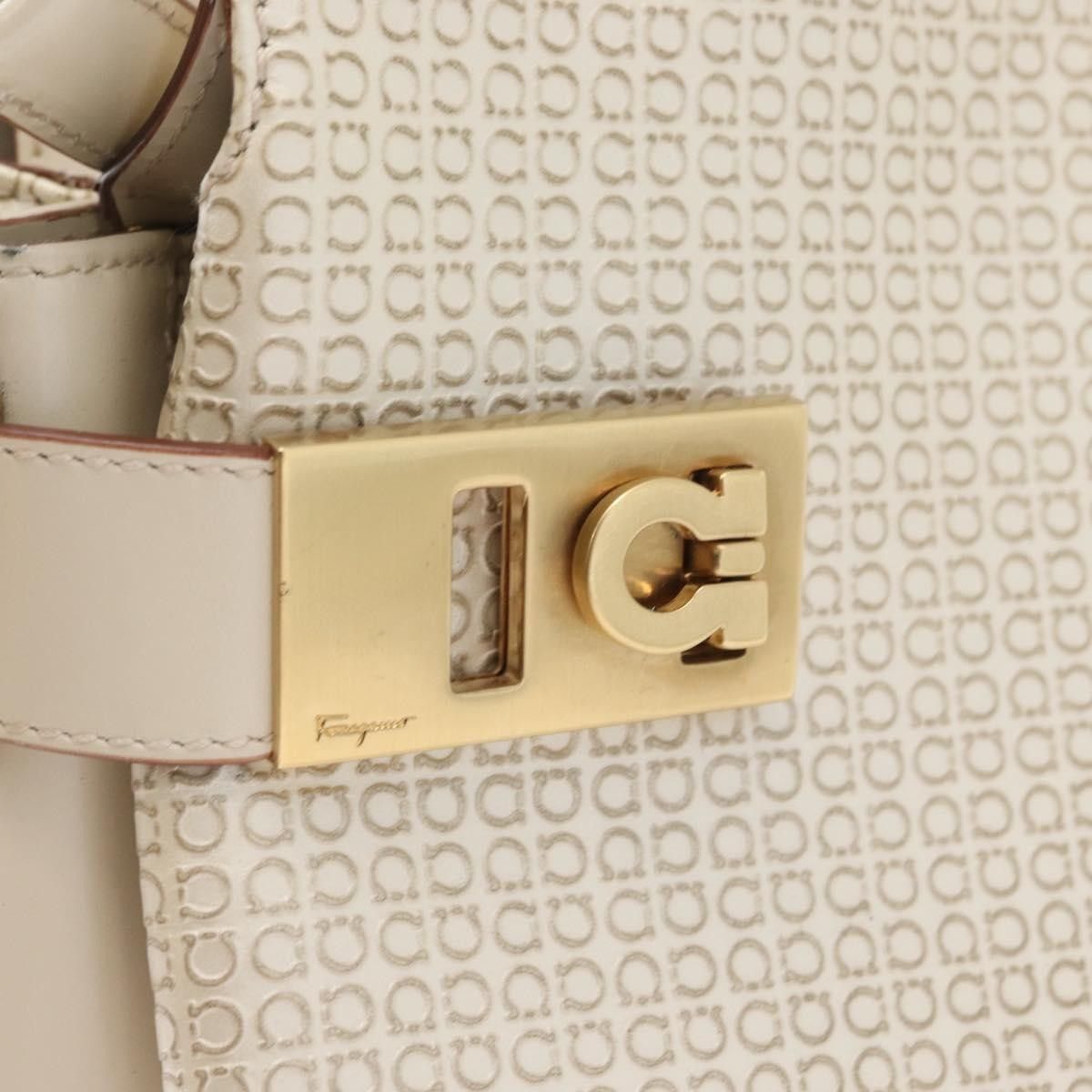 Salvatore Ferragamo Salvatore Ferragamo Double Gancini Side Buckle Tote Leather Size ONE SIZE - 12 Thumbnail