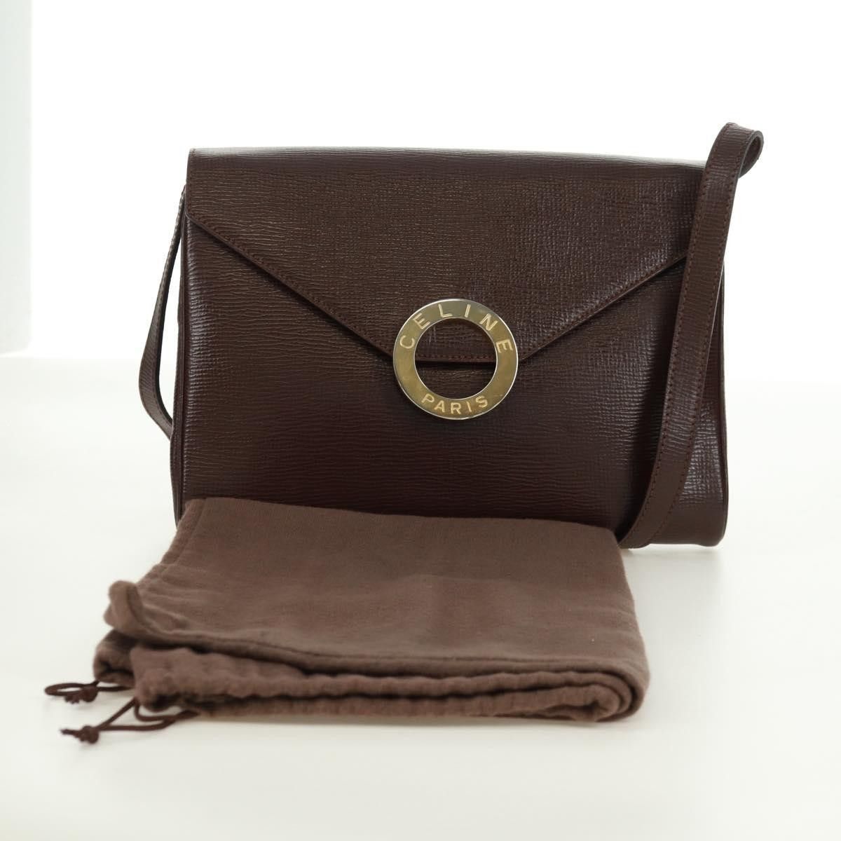 Celine Celine Circle Logo Shoulder Bag Leather Size ONE SIZE - 13 Thumbnail