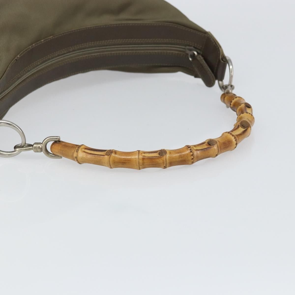 Gucci Gucci Vintage Bamboo Shoulder Nylon Size ONE SIZE - 8 Thumbnail