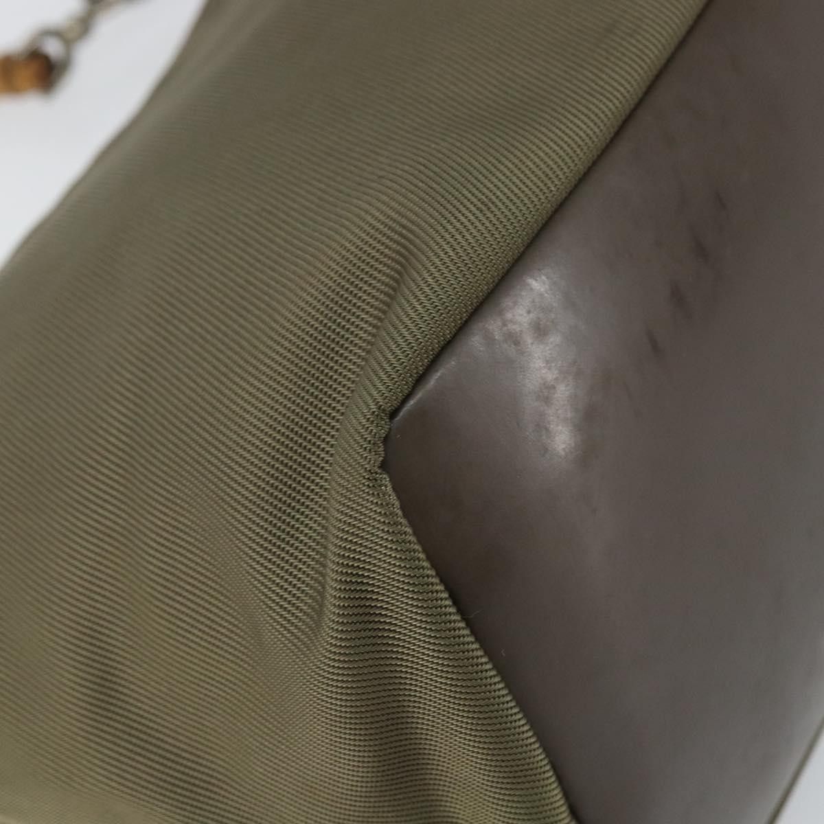 Gucci Gucci Vintage Bamboo Shoulder Nylon Size ONE SIZE - 10 Thumbnail