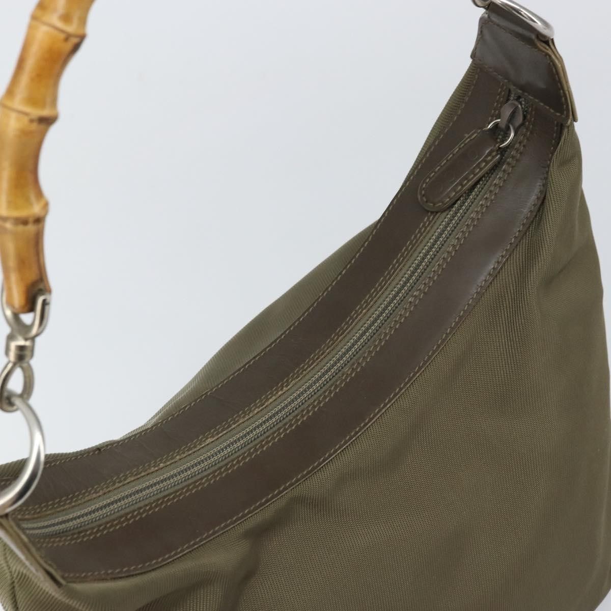 Gucci Gucci Vintage Bamboo Shoulder Nylon Size ONE SIZE - 14 Thumbnail