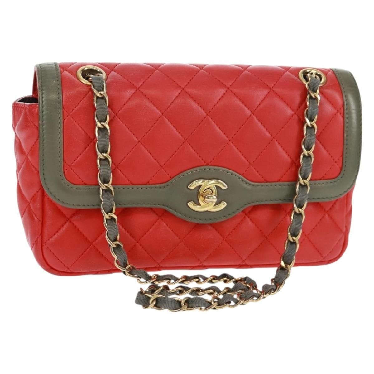 Chanel Chanel Two Tone Flap Bag Quilted Lambskin Size ONE SIZE - 18 Thumbnail