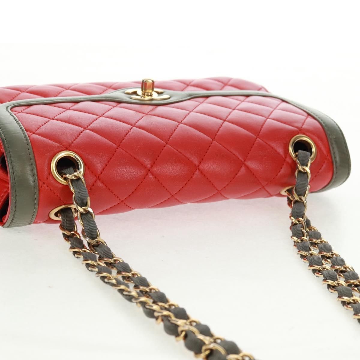 Chanel Chanel Two Tone Flap Bag Quilted Lambskin Size ONE SIZE - 14 Thumbnail