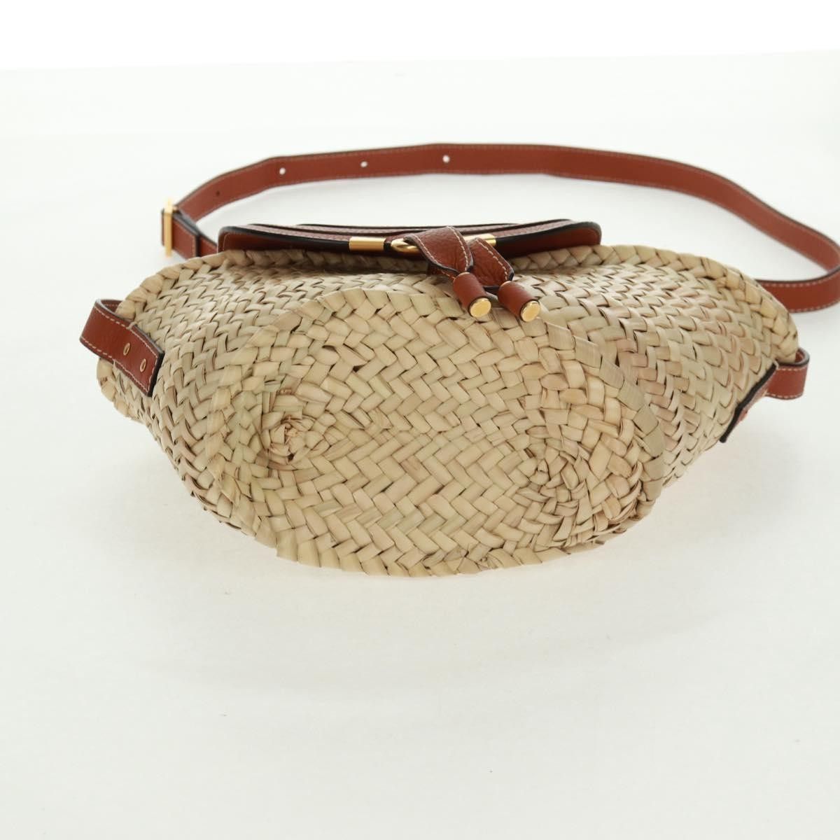 Chloe Chloe Marcie Basket Bag Raffia and Leather Size ONE SIZE - 18 Thumbnail