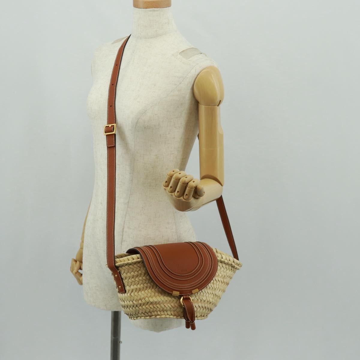Chloe Chloe Marcie Basket Bag Raffia and Leather Size ONE SIZE - 14 Thumbnail