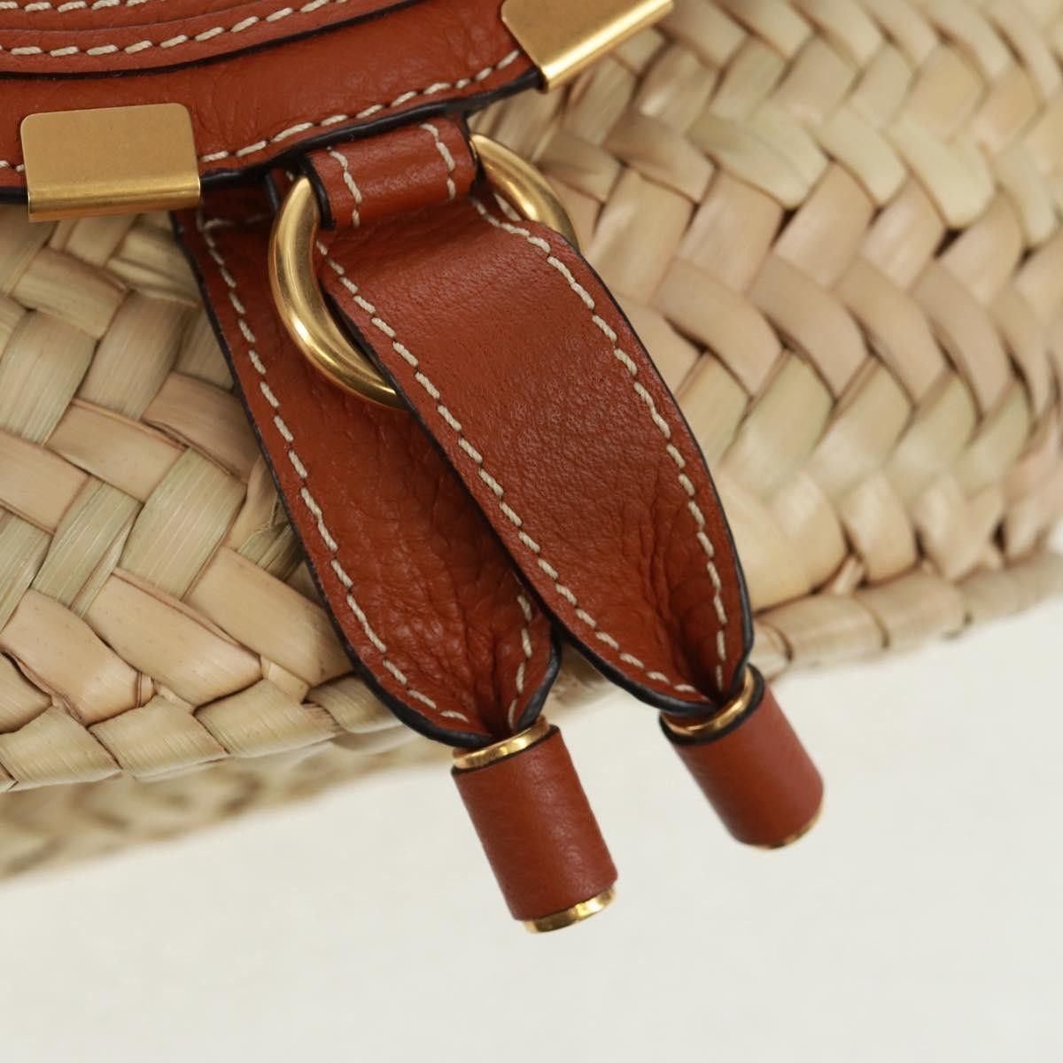 Chloe Chloe Marcie Basket Bag Raffia and Leather Size ONE SIZE - 13 Thumbnail