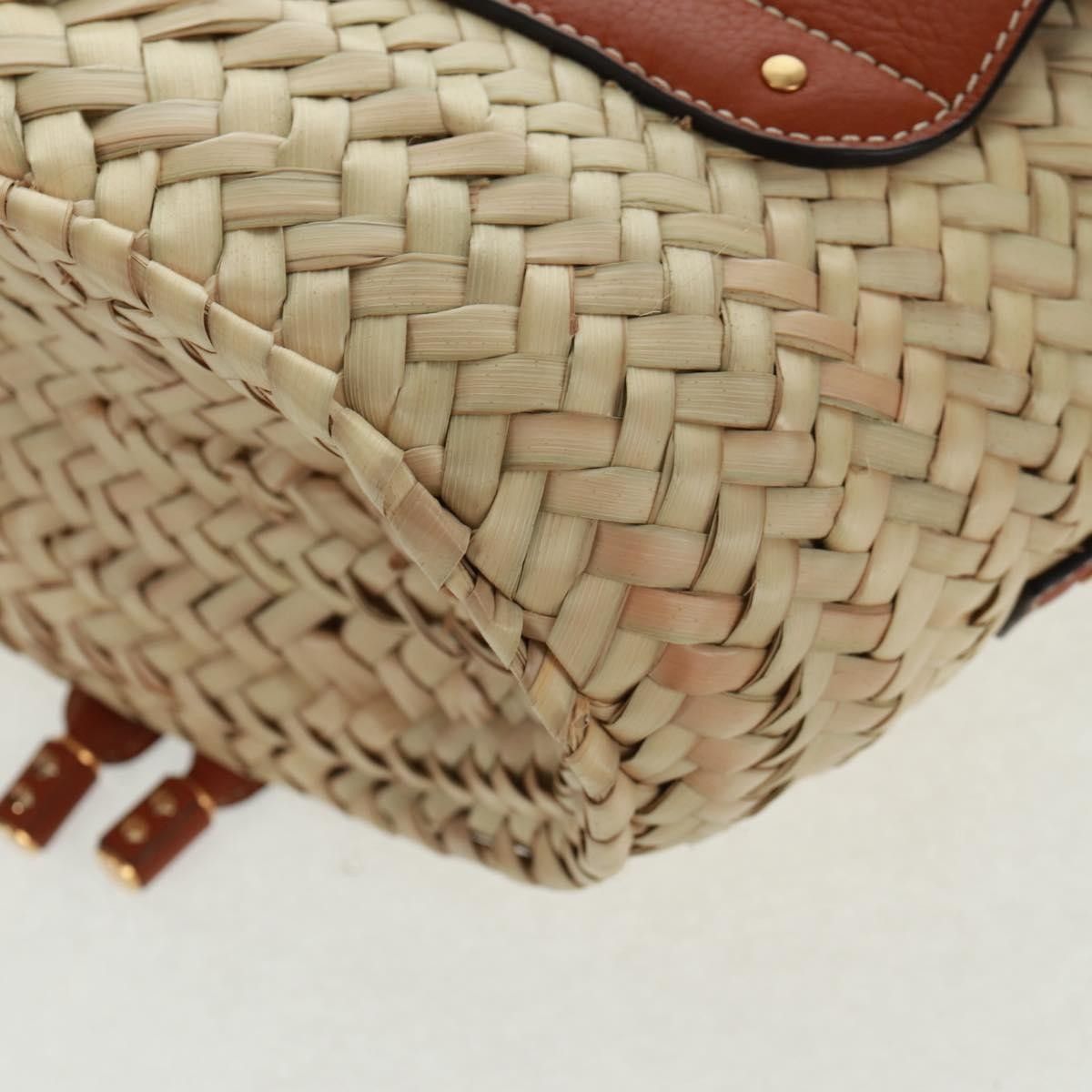 Chloe Chloe Marcie Basket Bag Raffia and Leather Size ONE SIZE - 12 Thumbnail