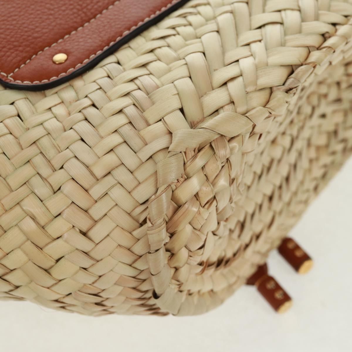 Chloe Chloe Marcie Basket Bag Raffia and Leather Size ONE SIZE - 11 Thumbnail