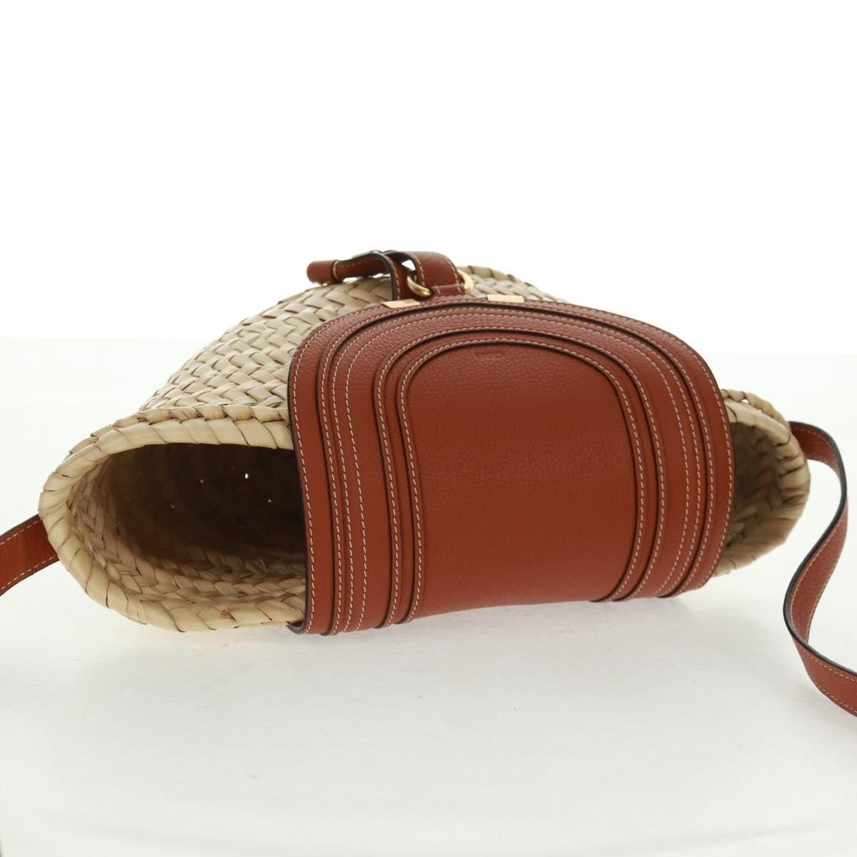 Chloe Chloe Marcie Basket Bag Raffia and Leather Size ONE SIZE - 16 Thumbnail