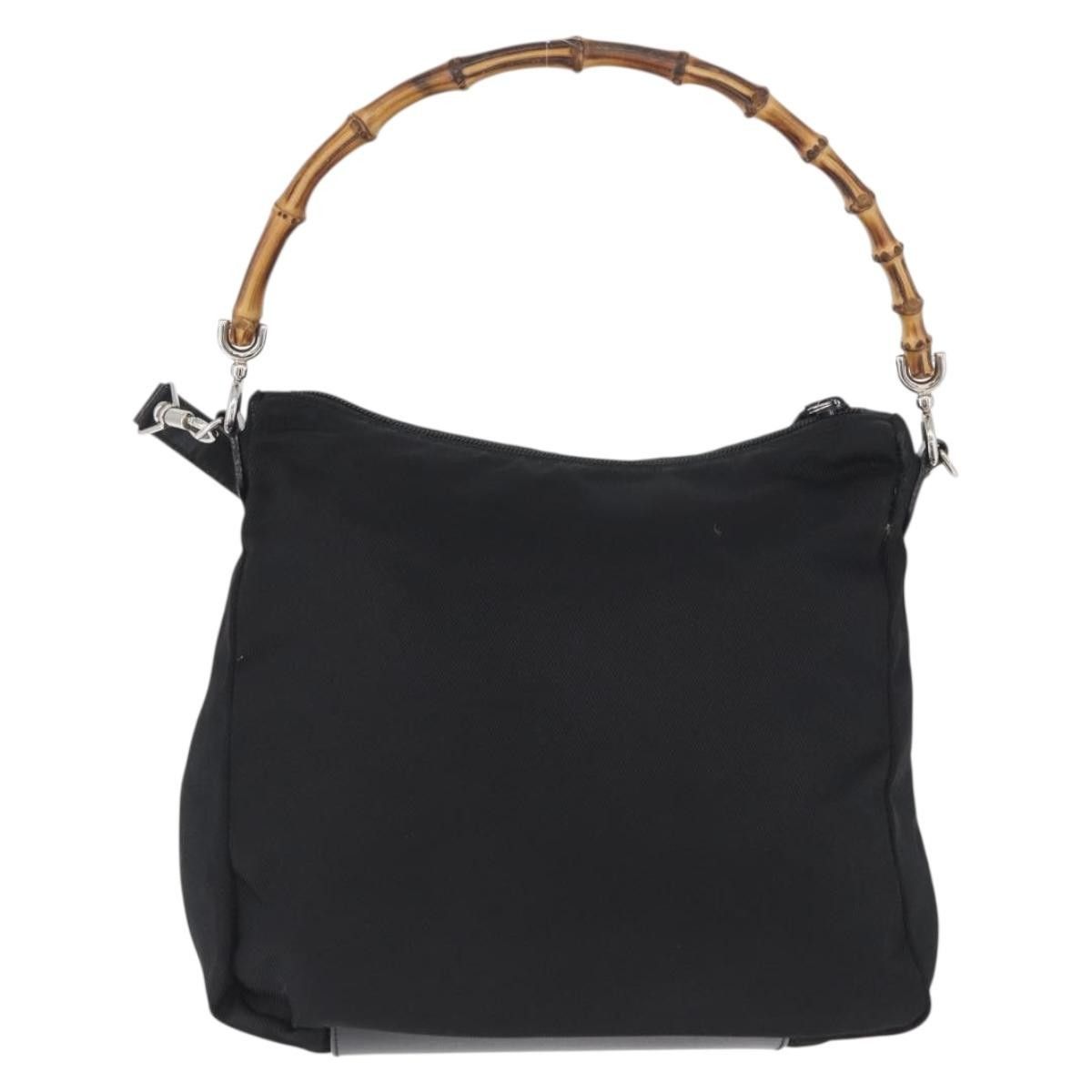 Gucci Gucci Vintage Bamboo Shoulder Nylon Size ONE SIZE - 3 Thumbnail