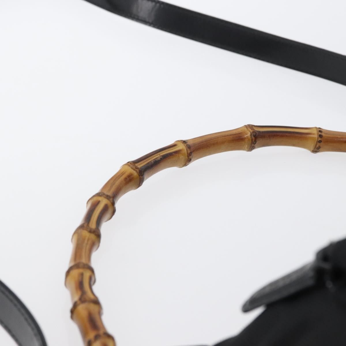 Gucci Gucci Vintage Bamboo Shoulder Nylon Size ONE SIZE - 8 Thumbnail
