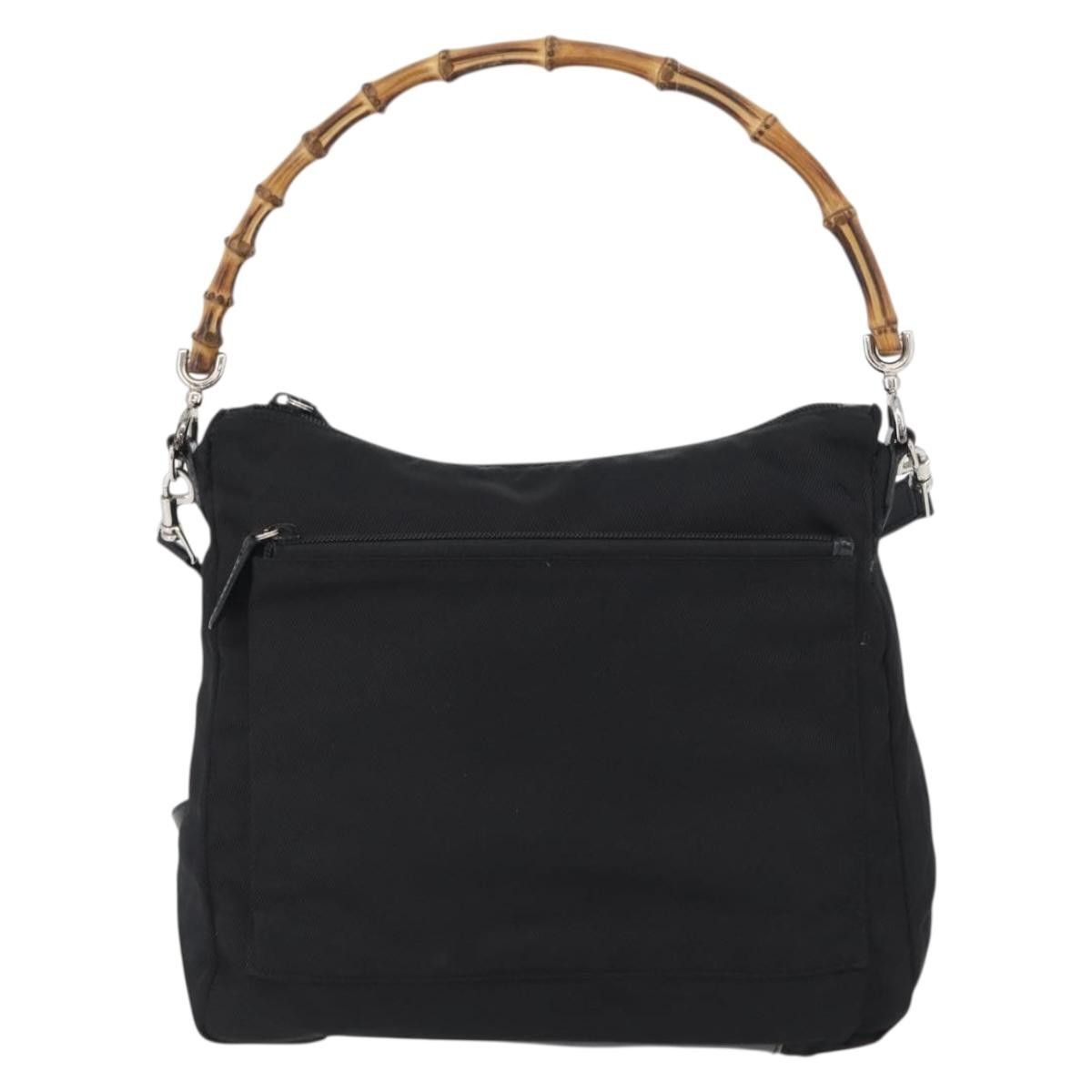 Gucci Gucci Vintage Bamboo Shoulder Nylon Size ONE SIZE - 2 Thumbnail