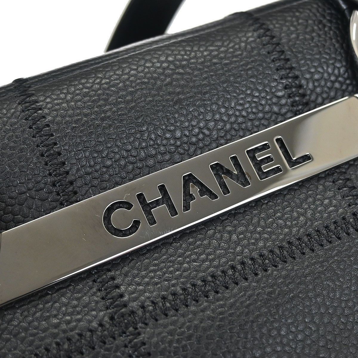 Chanel Chanel Square Stitch Bowler Bag Quilted Caviar Size ONE SIZE - 9 Thumbnail