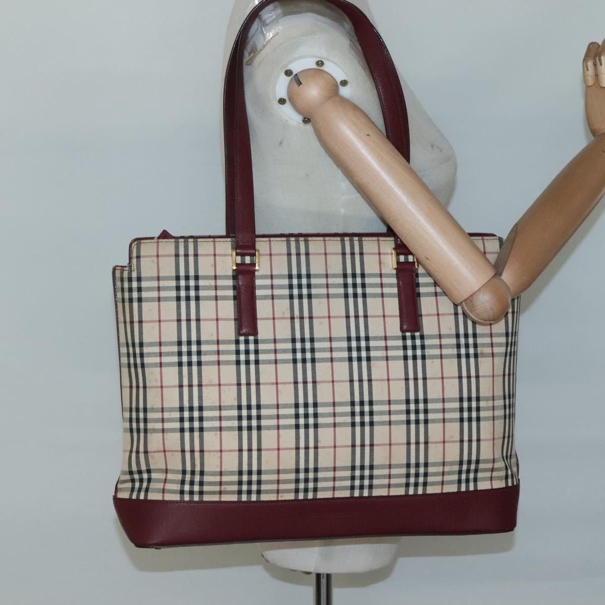 Burberry Burberry Nova Check Tote Canvas and Leather Size ONE SIZE - 13 Thumbnail