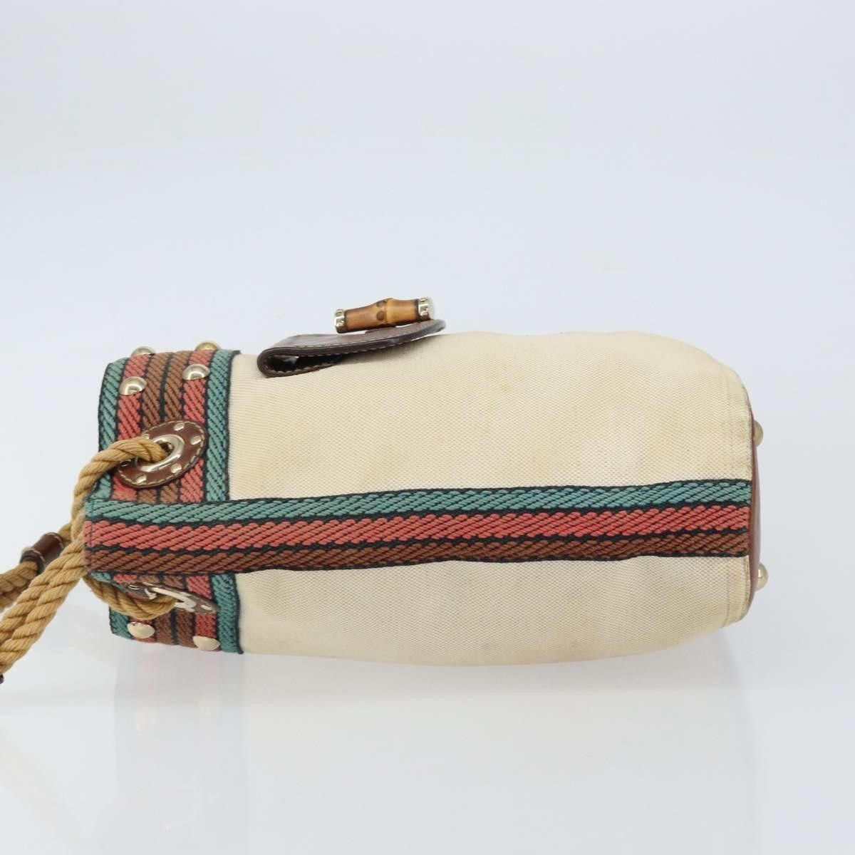Gucci Gucci Vintage Bamboo Shoulder Bag Canvas Size ONE SIZE - 4 Thumbnail