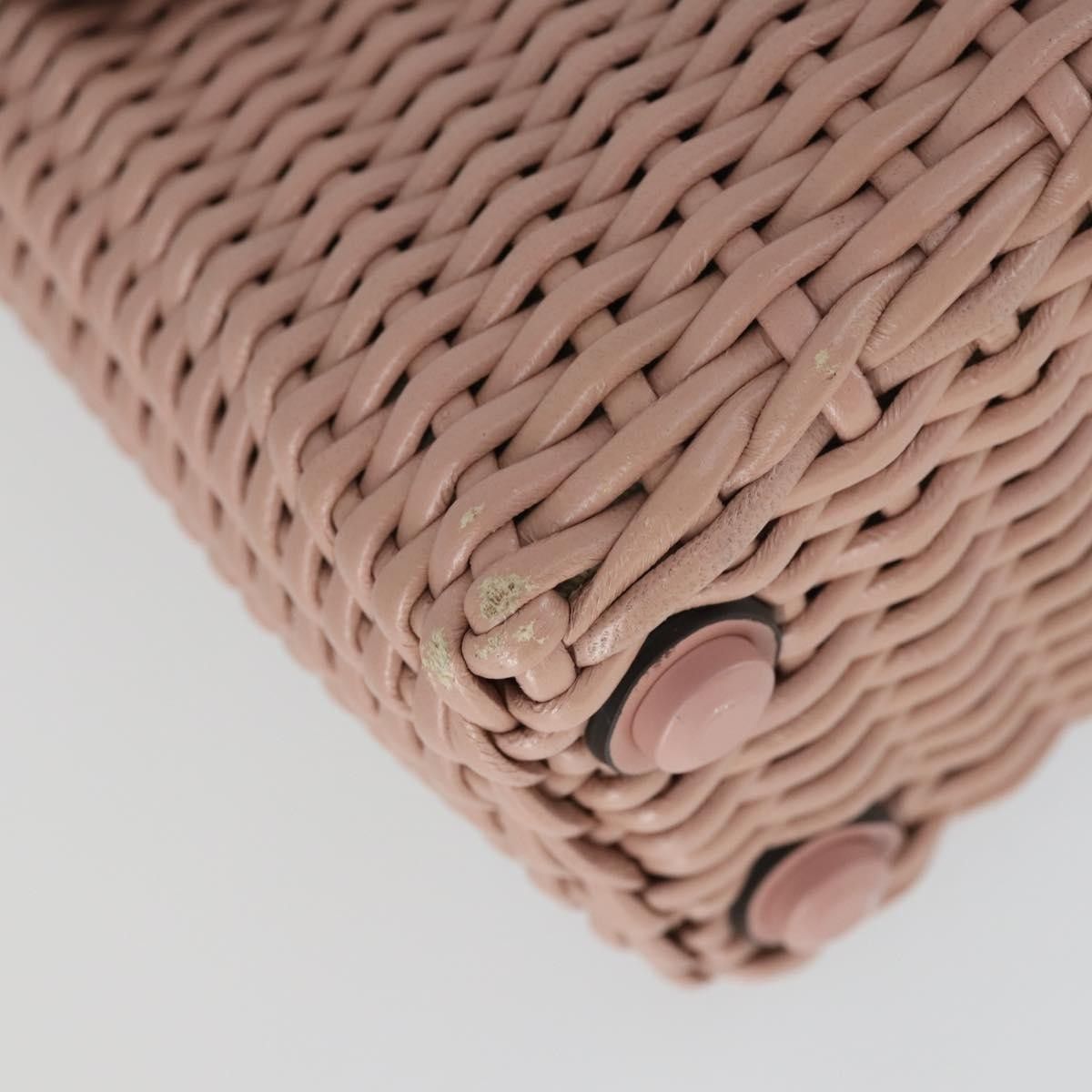 Salvatore Ferragamo Salvatore Ferragamo Boxyz Top Handle Woven Leather Size ONE SIZE - 8 Thumbnail
