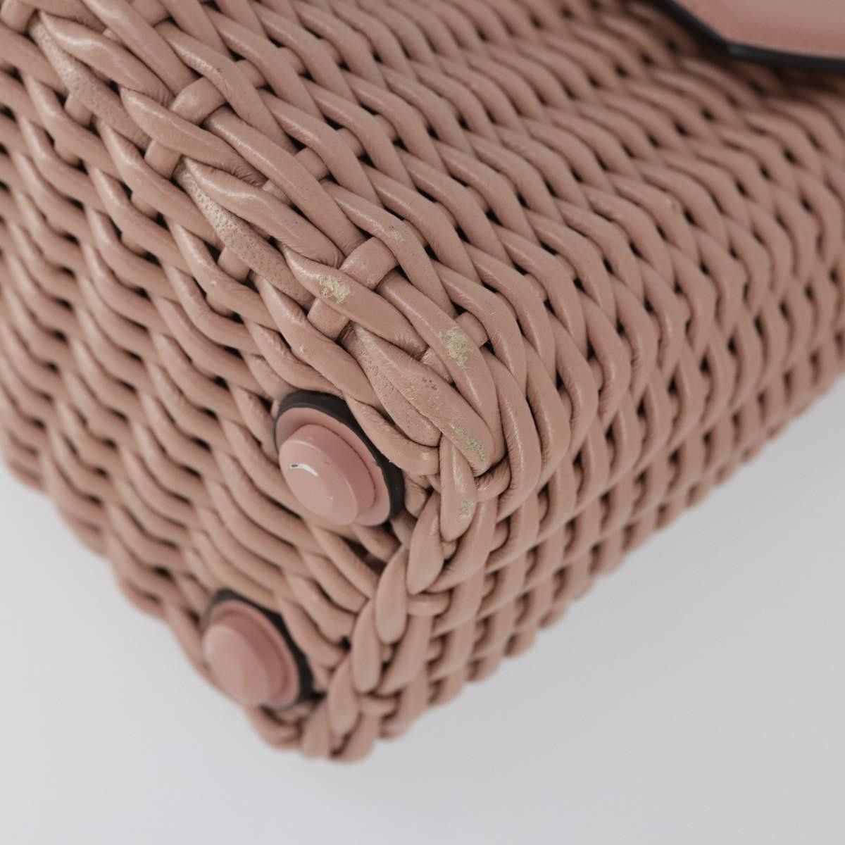 Salvatore Ferragamo Salvatore Ferragamo Boxyz Top Handle Woven Leather Size ONE SIZE - 11 Thumbnail