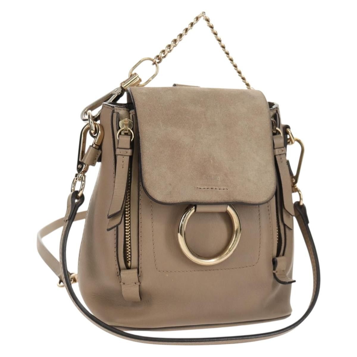 Chloe Chloe Faye Backpack Leather and Suede Size ONE SIZE - 14 Thumbnail