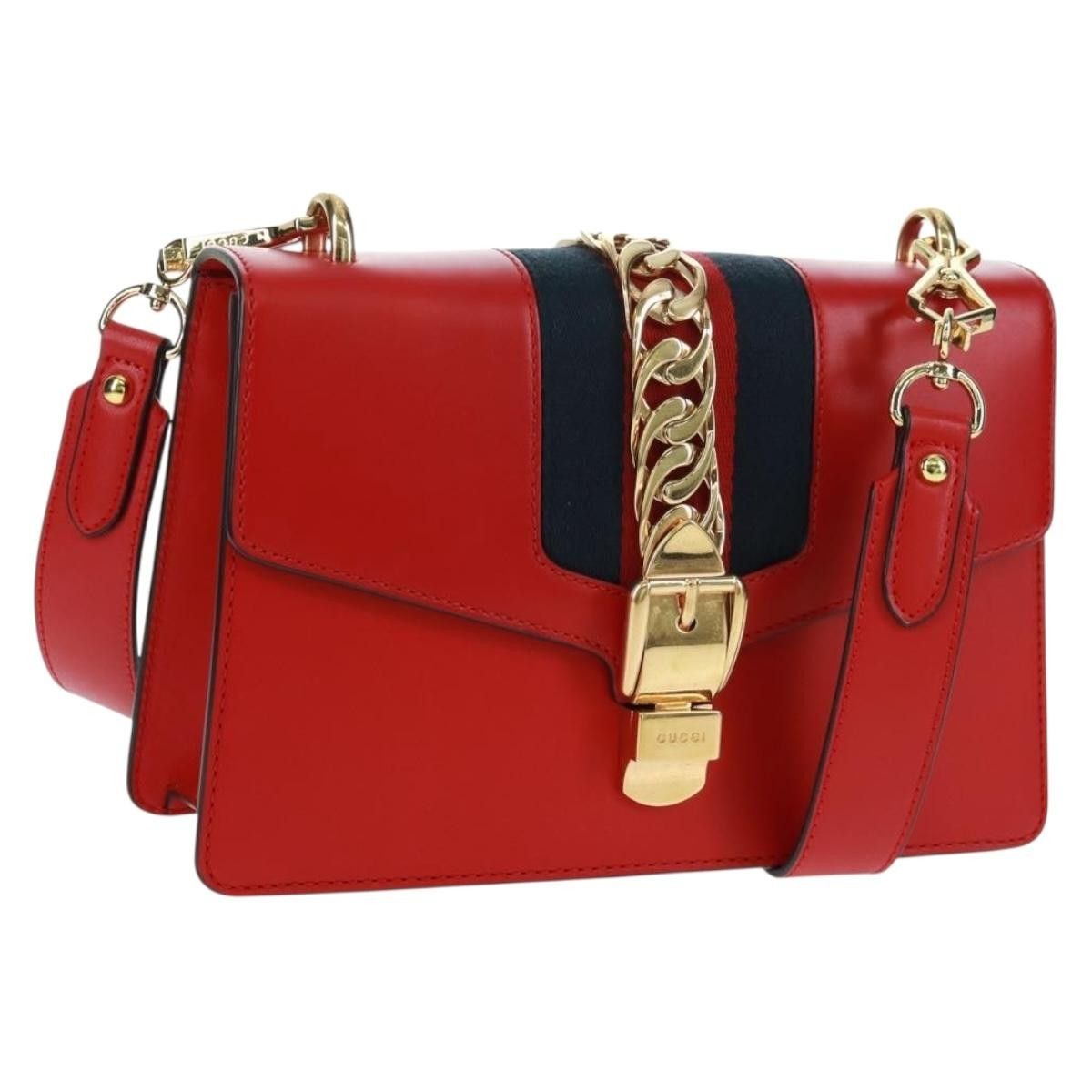 Gucci Gucci Sylvie Shoulder Bag Leather Size ONE SIZE - 14 Thumbnail