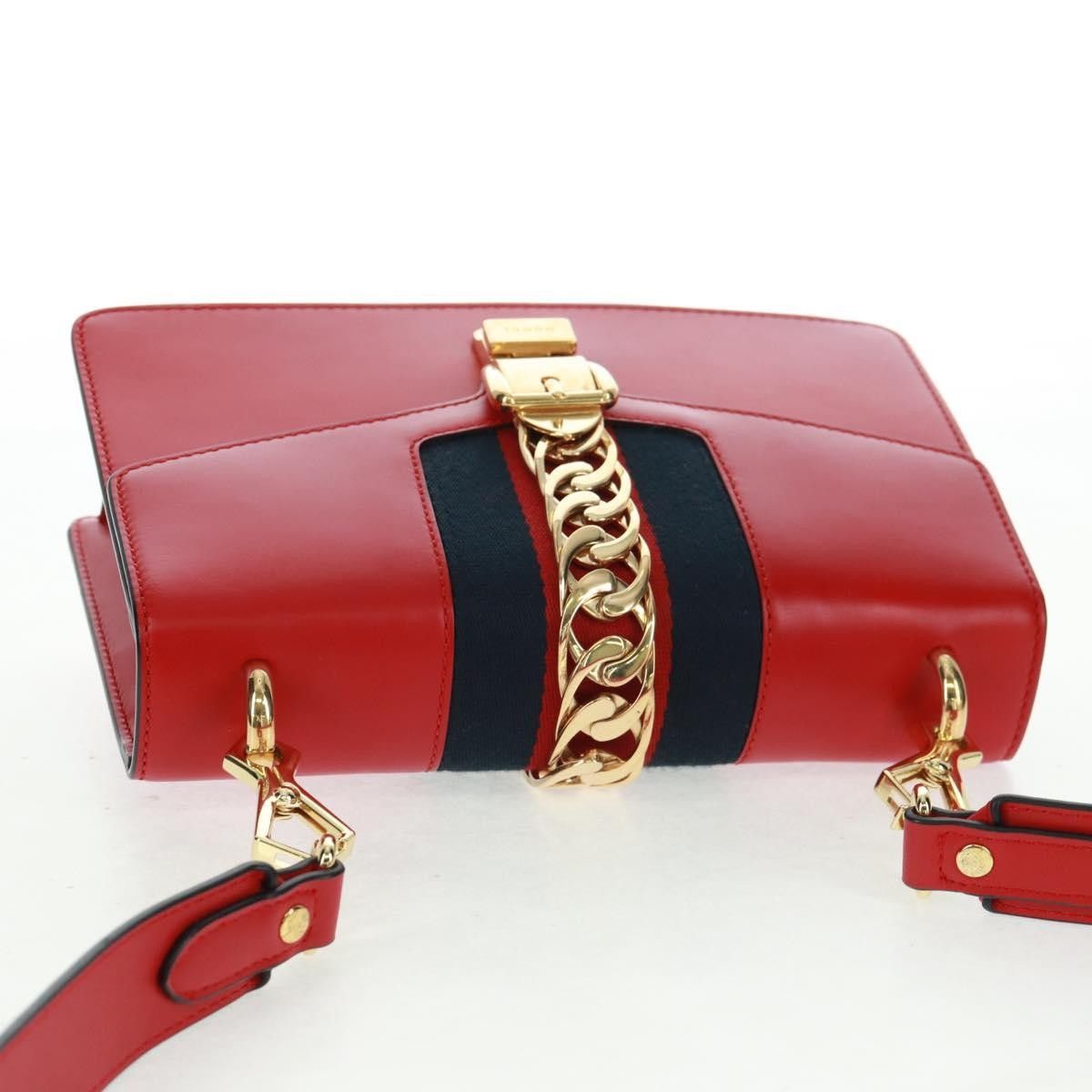 Gucci Gucci Sylvie Shoulder Bag Leather Size ONE SIZE - 15 Thumbnail