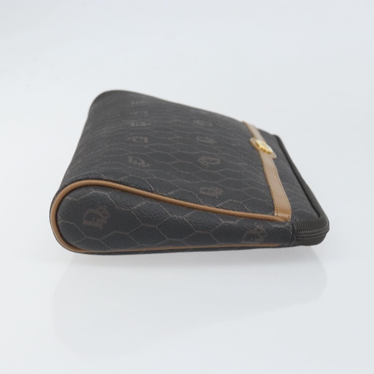 Dior Christian Dior Vintage Honeycomb Zip Pouch Canvas and Leather Size ONE SIZE - 3 Thumbnail
