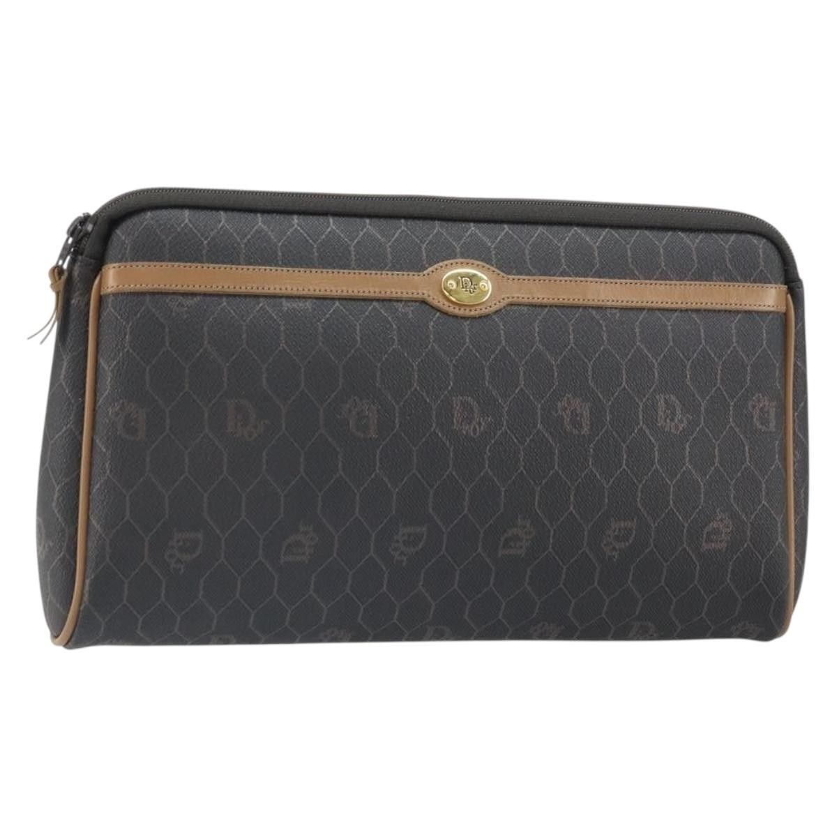 Dior Christian Dior Vintage Honeycomb Zip Pouch Canvas and Leather Size ONE SIZE - 13 Thumbnail