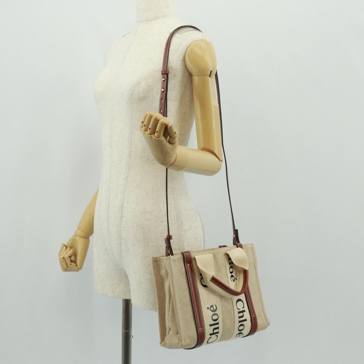 Chloe Chloe Woody Convertible Tote Canvas with Leather Size ONE SIZE - 13 Thumbnail