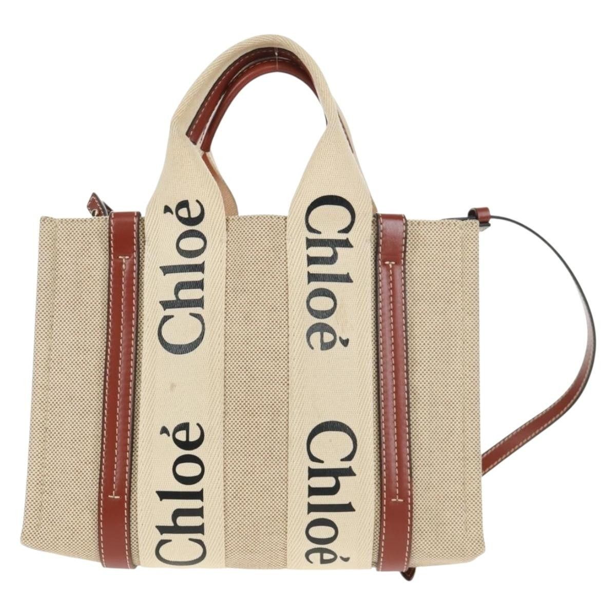Chloe Chloe Woody Convertible Tote Canvas with Leather Size ONE SIZE - 2 Thumbnail