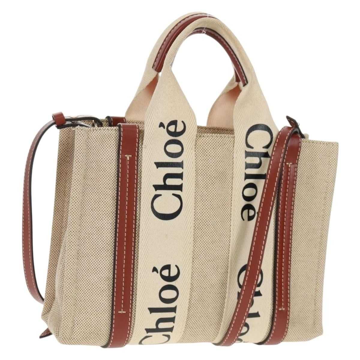 Chloe Chloe Woody Convertible Tote Canvas with Leather Size ONE SIZE - 15 Thumbnail