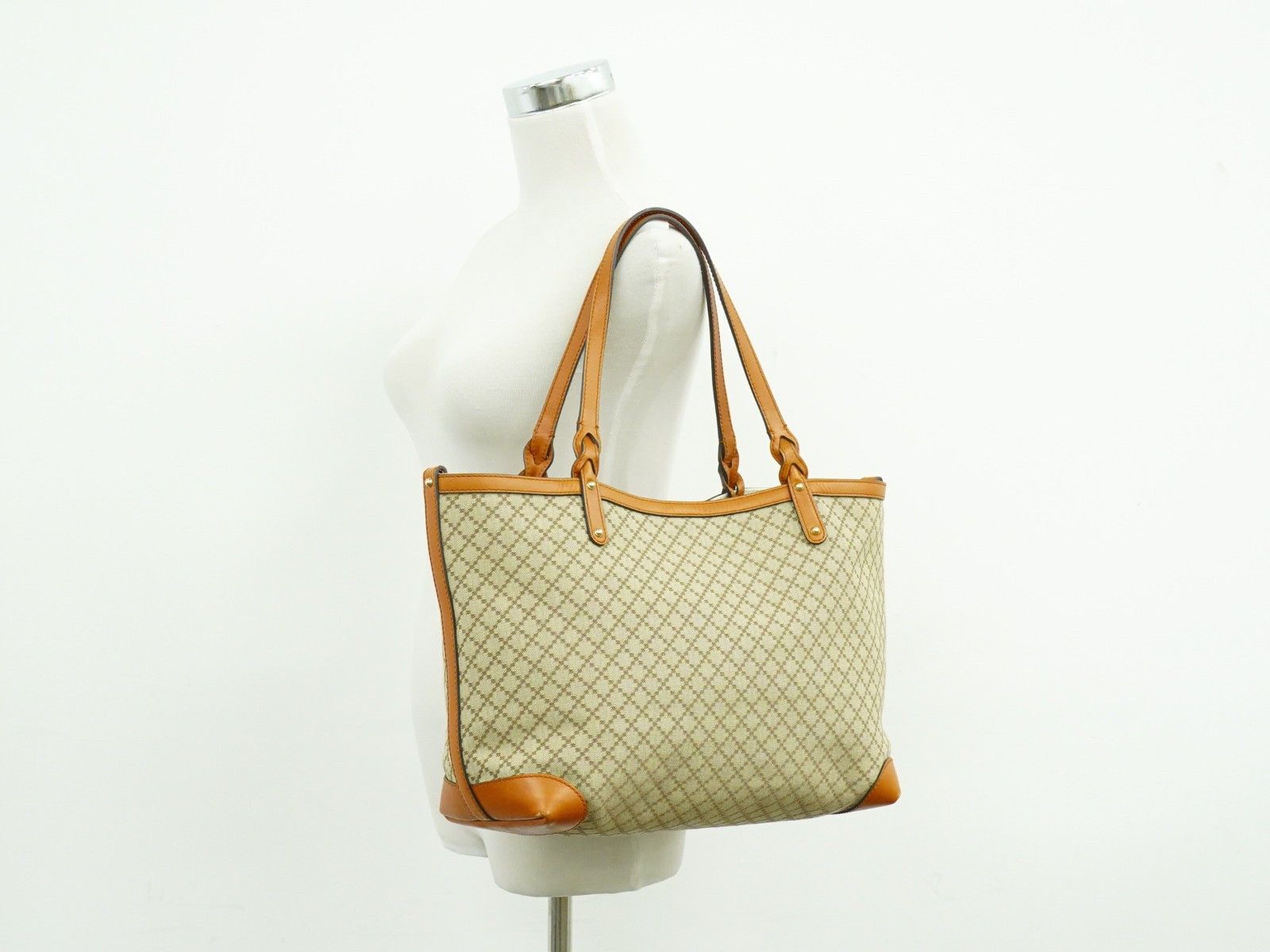 Gucci Gucci Craft Tote Diamante Canvas with Leather Size ONE SIZE - 12 Thumbnail