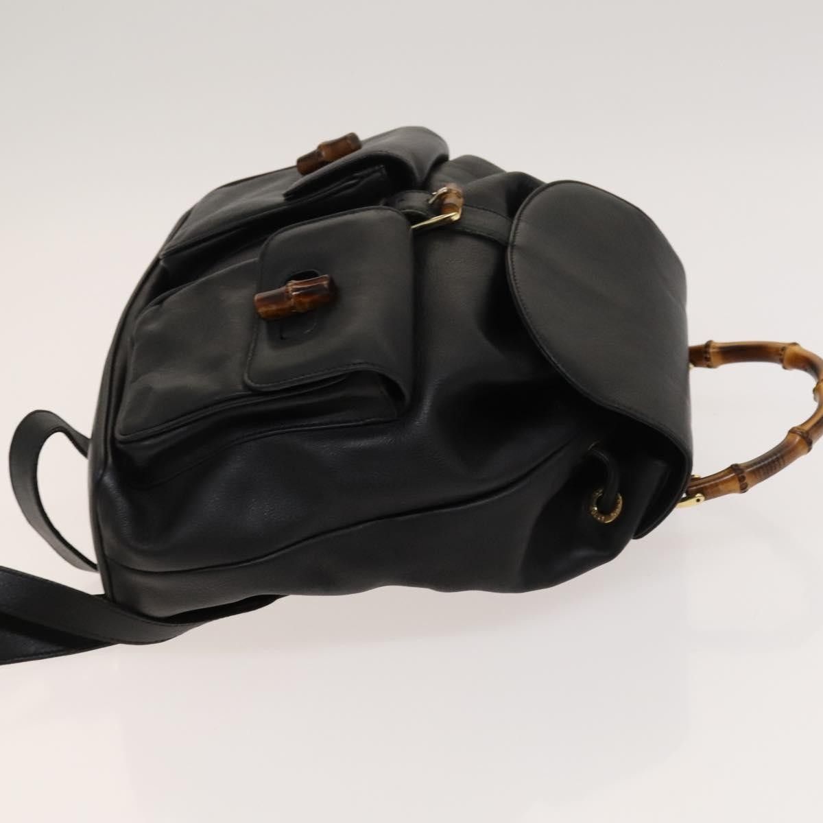 Gucci Gucci Vintage Bamboo Backpack Leather Size ONE SIZE - 3 Thumbnail