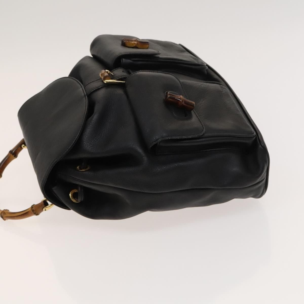Gucci Gucci Vintage Bamboo Backpack Leather Size ONE SIZE - 4 Thumbnail