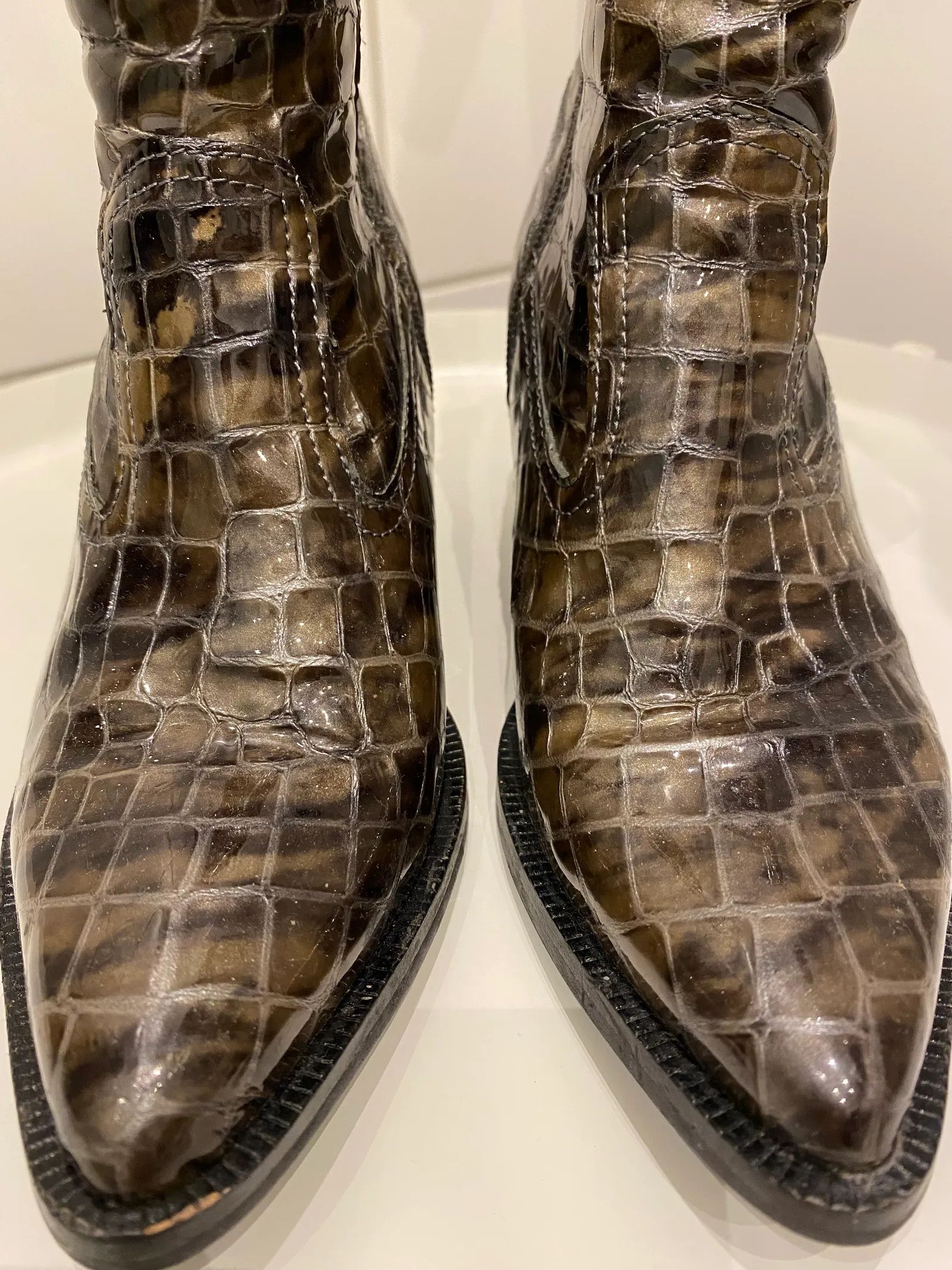 Scotch & Soda Scotch & Soda Abbey Leather Snake-Effect Ankle Boots Boots Size US 6 / IT 36 - 3 Thumbnail