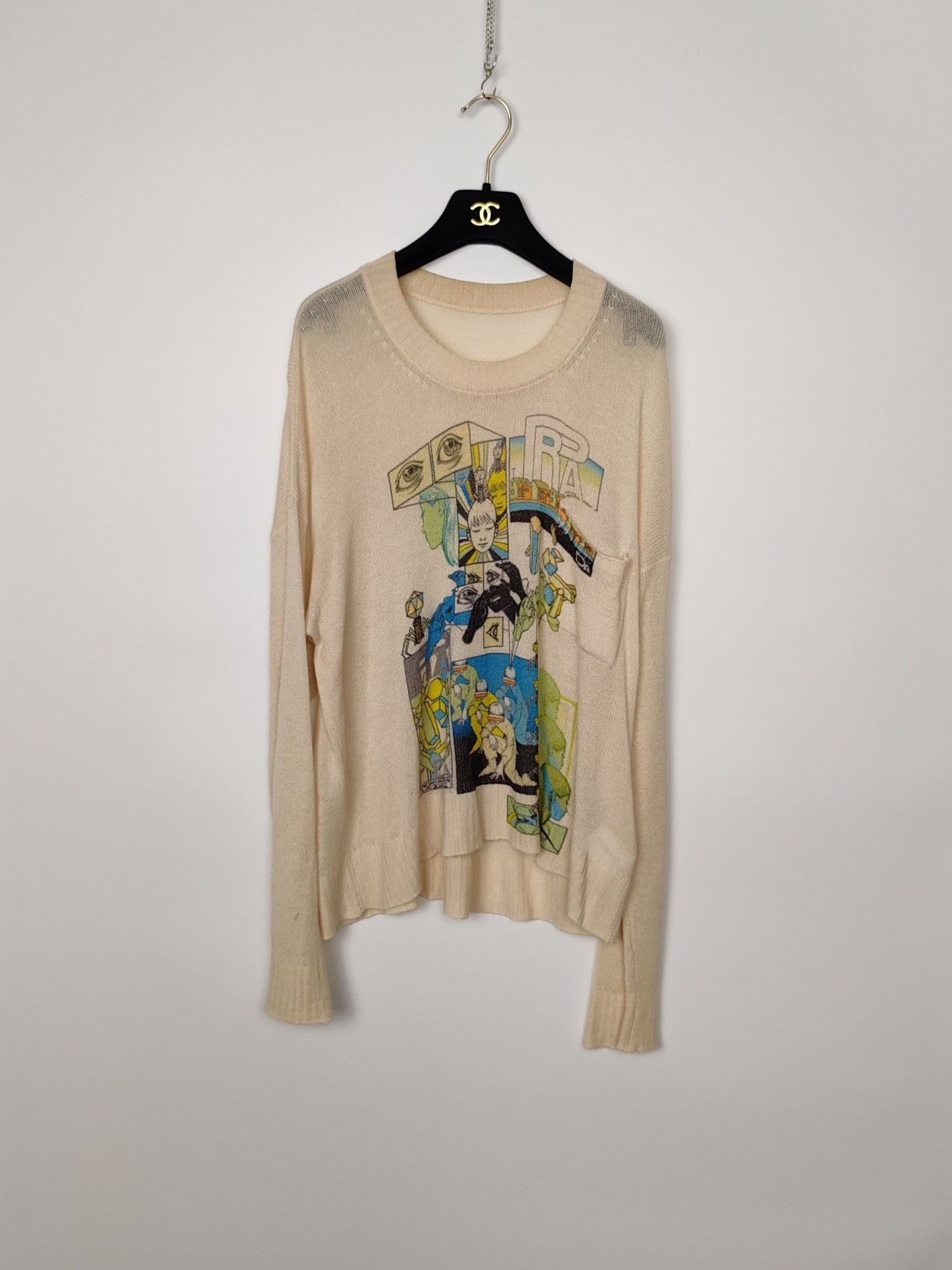 Prada Prada Comic Print Knit Sweater Size M Size US M / EU 48-50 / 2 - 2 Thumbnail