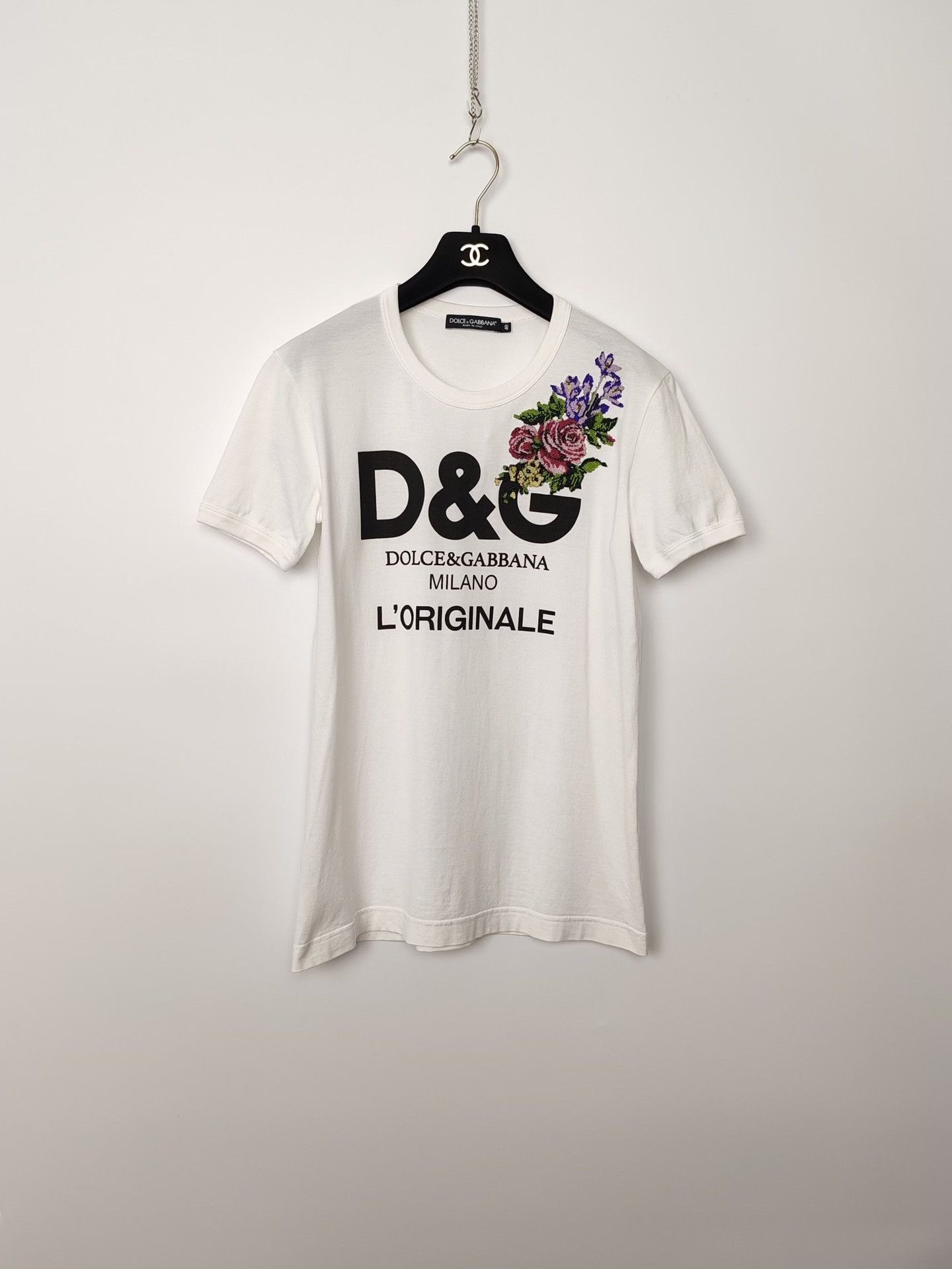 Dolce & Gabbana Dolce & Gabbana Floral Embroidery T-Shirt Size 40 Size S / US 4 / IT 40 - 2 Thumbnail